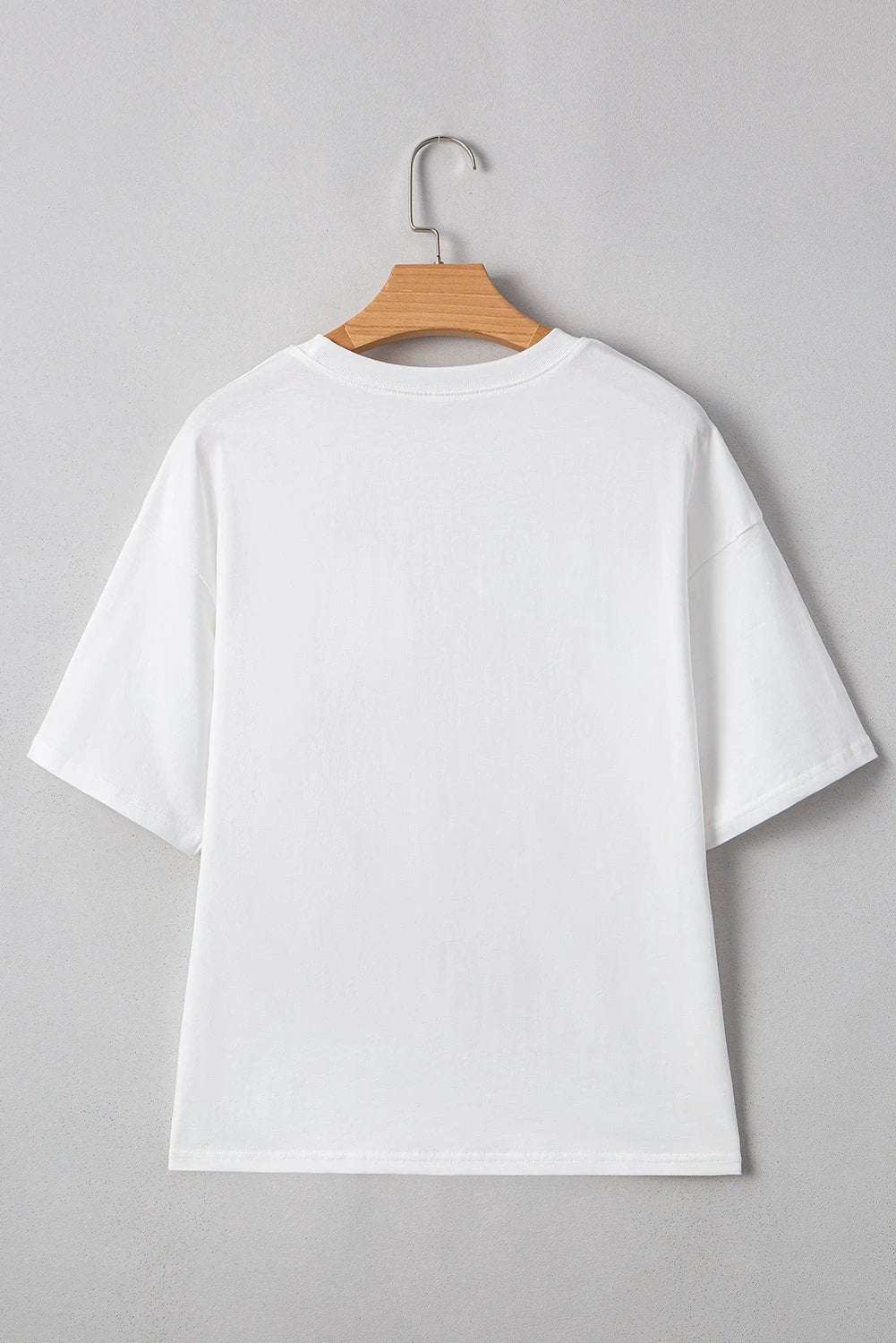 white flag bow graphic crewneck tee for women casual everyday outfit