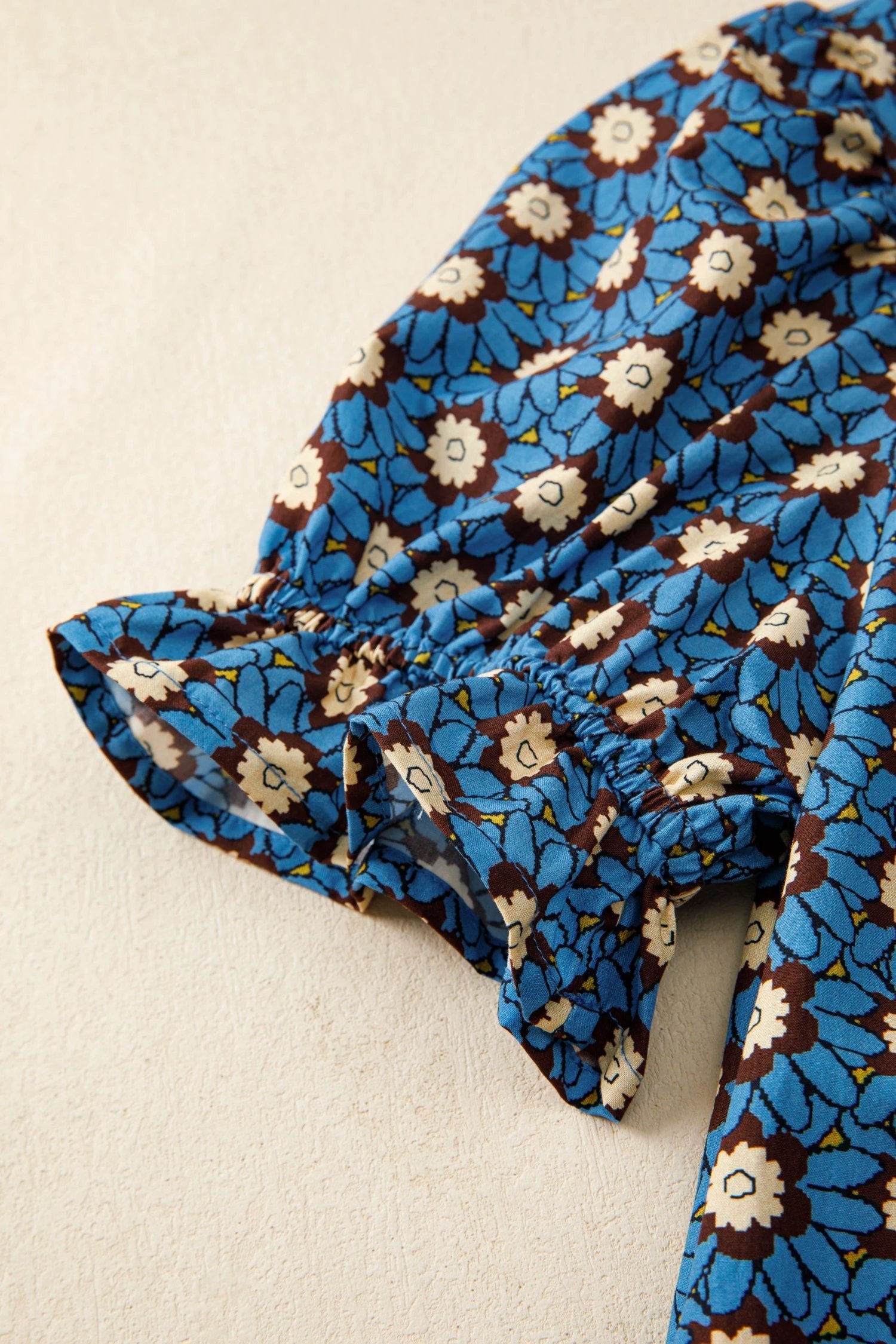retro floral blouse