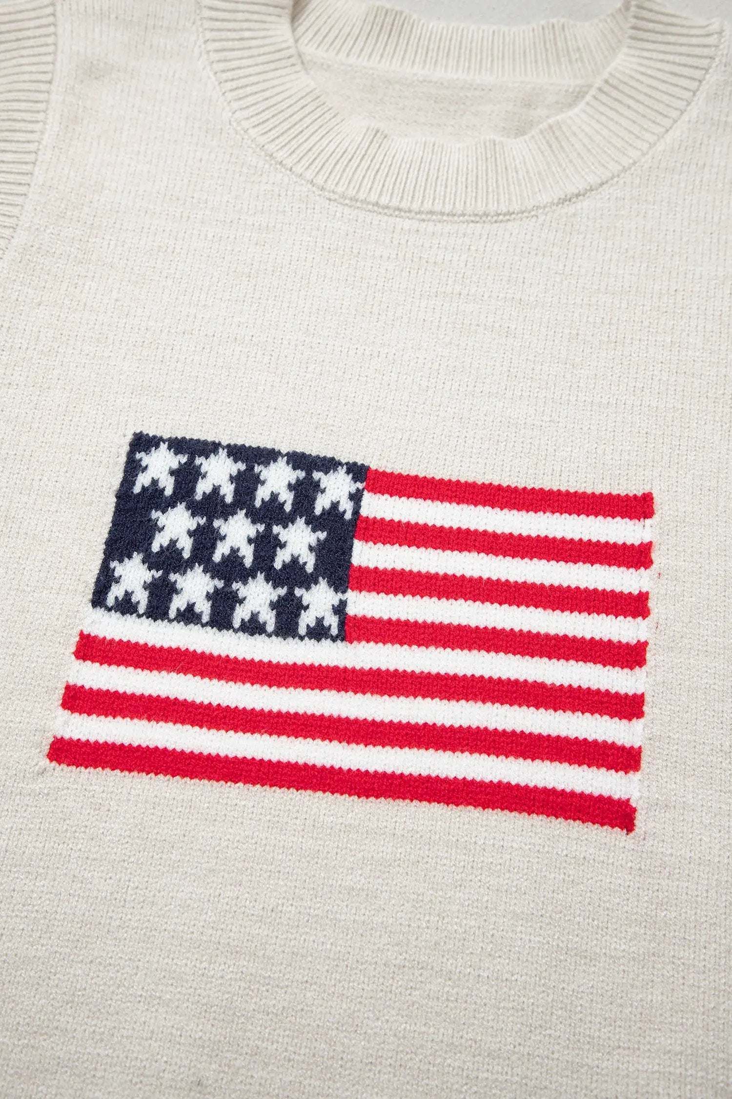 J&H Apparel Comfy Favorite | American Flag Sleeveless Sweater - Sweaters Sweaters & Cardigans/Sweater Vests