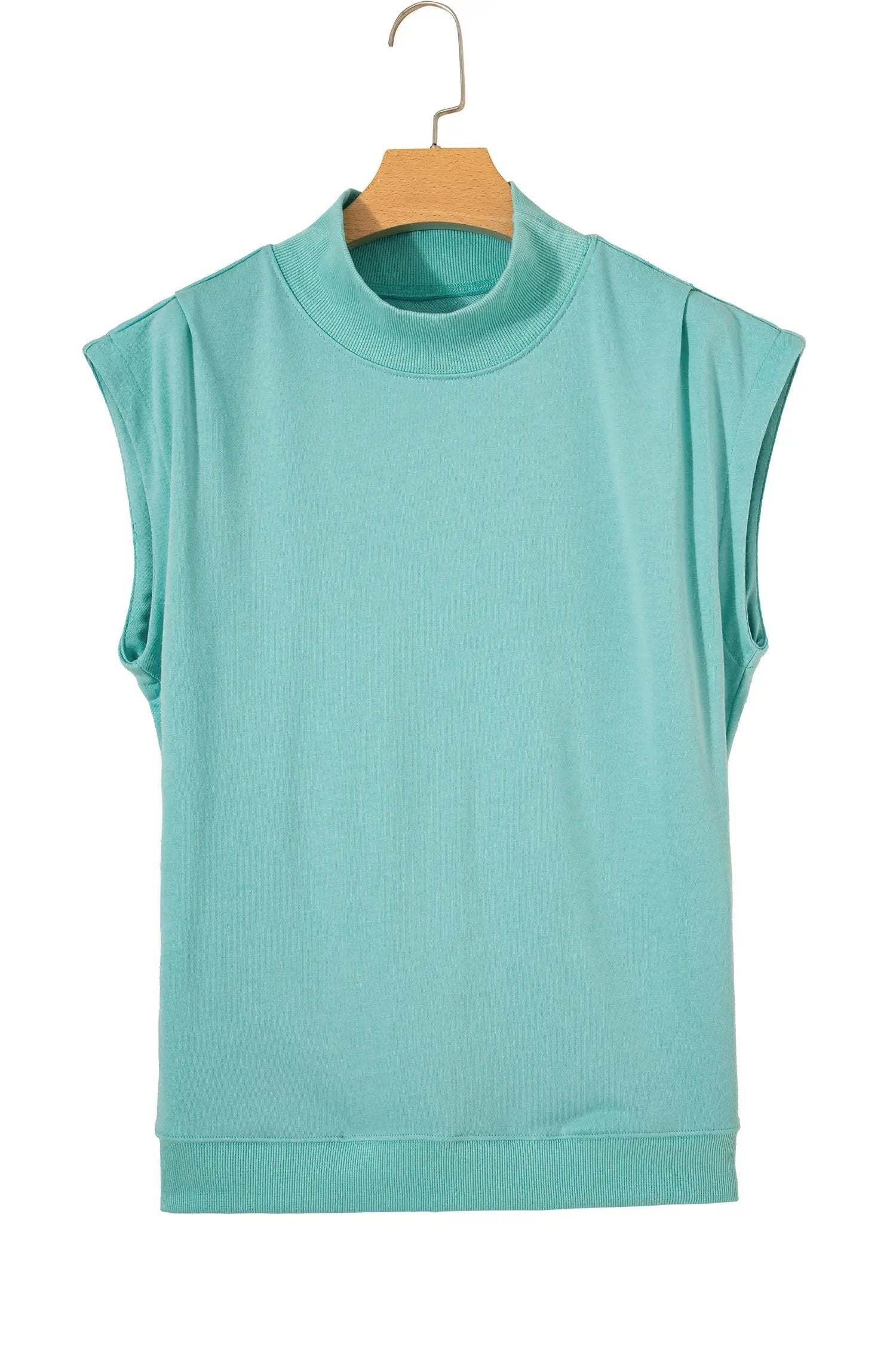 Dear-Lover Dropshipping Everyday Chic | High Neck Cap Sleeve Top Relaxed Fit Blouse - Blouses Tops/Tops & Tees