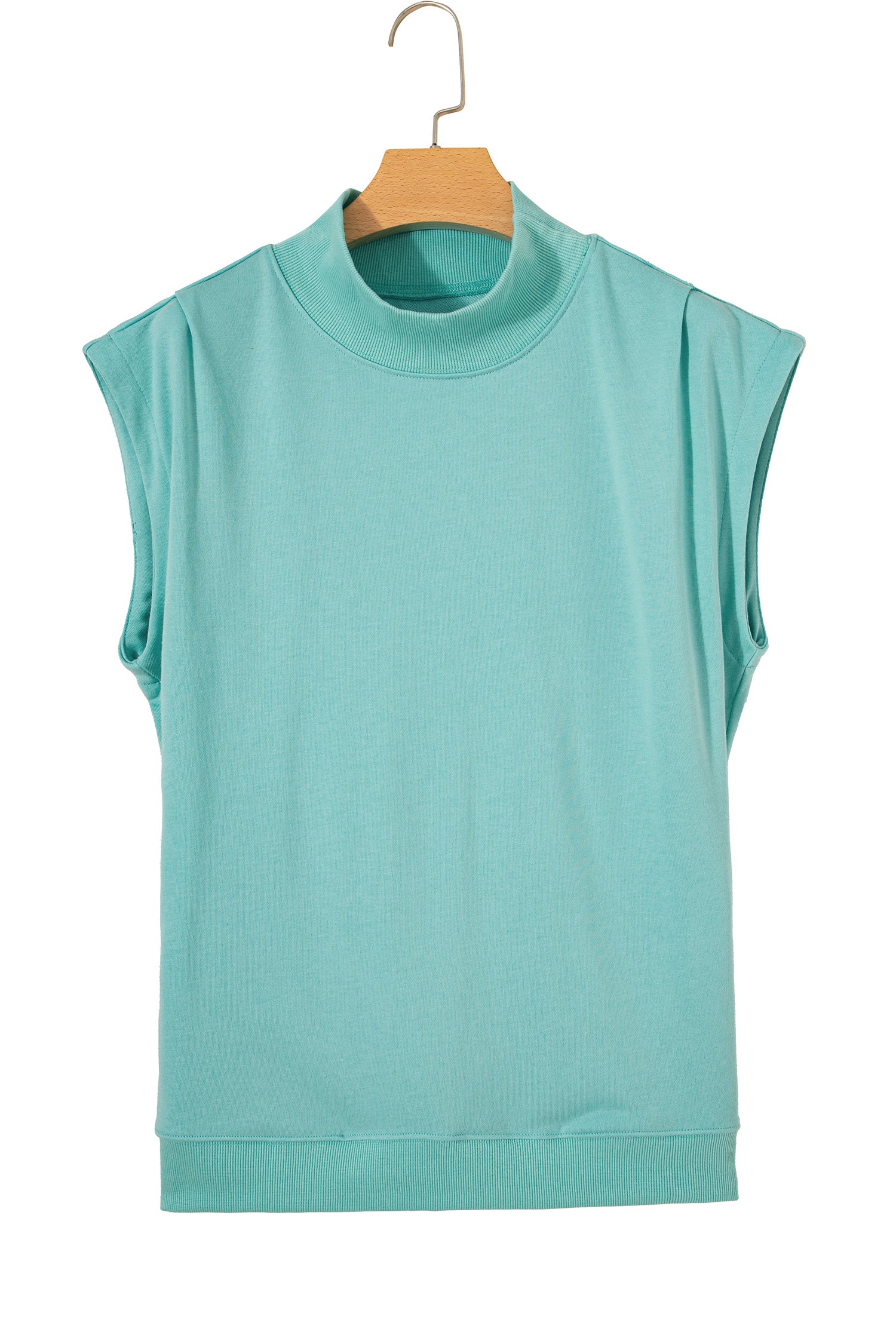 Everyday Chic | High Neck Cap Sleeve Top Relaxed Fit Blouse