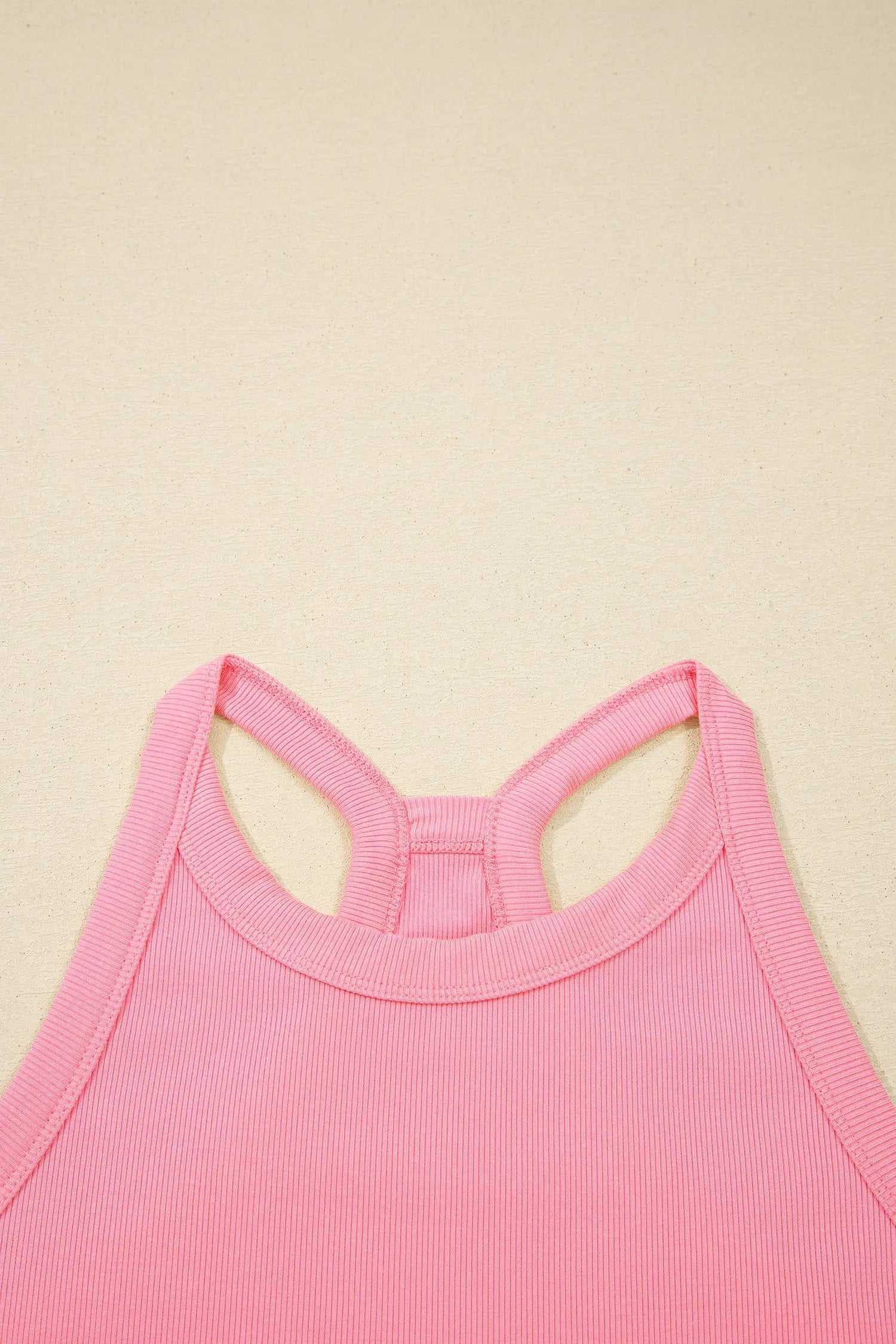 Ribbed Tank Top Mini Skort Set with elastic waist vacation outfit