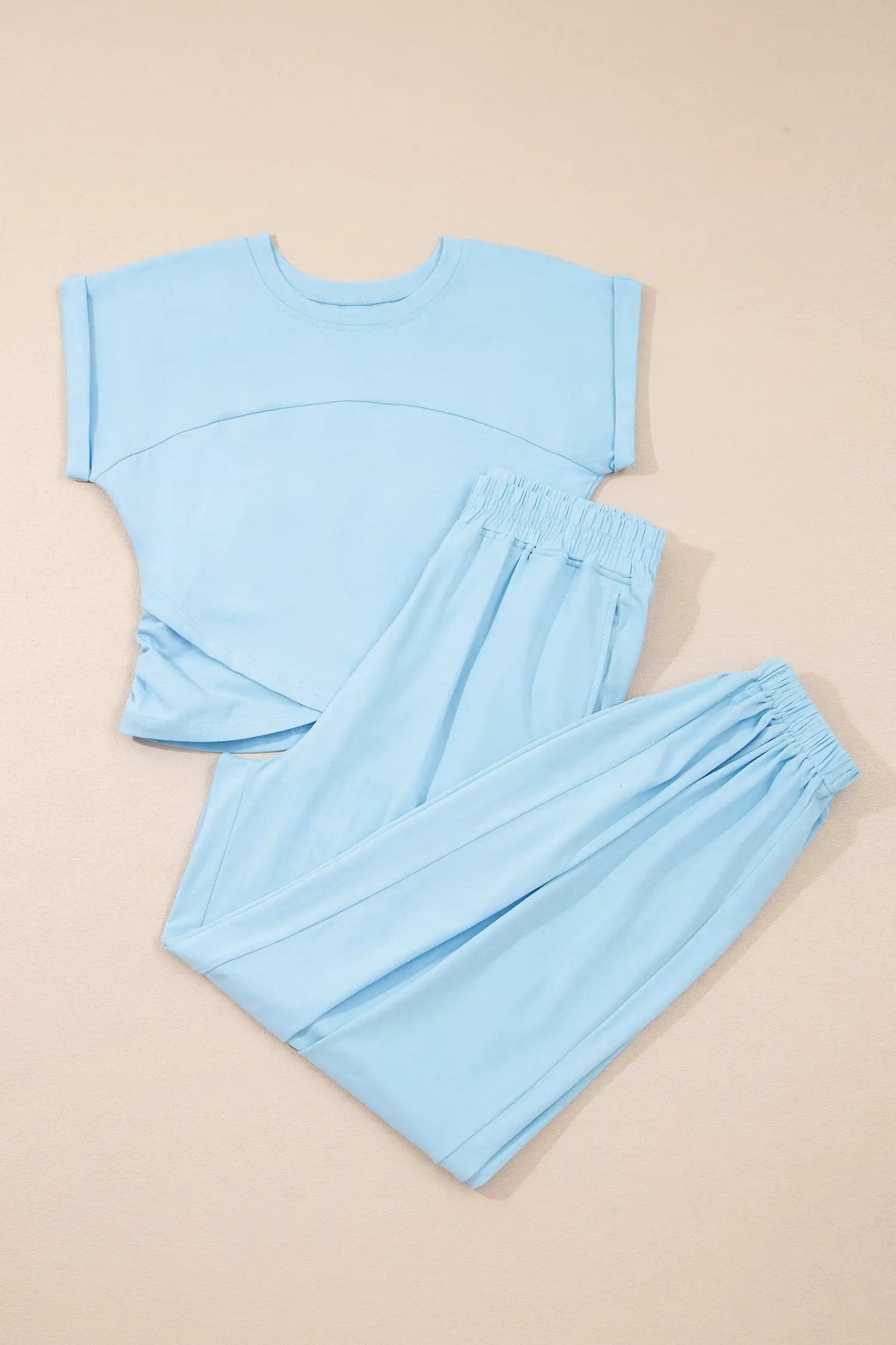 cropped tank top and jogger set