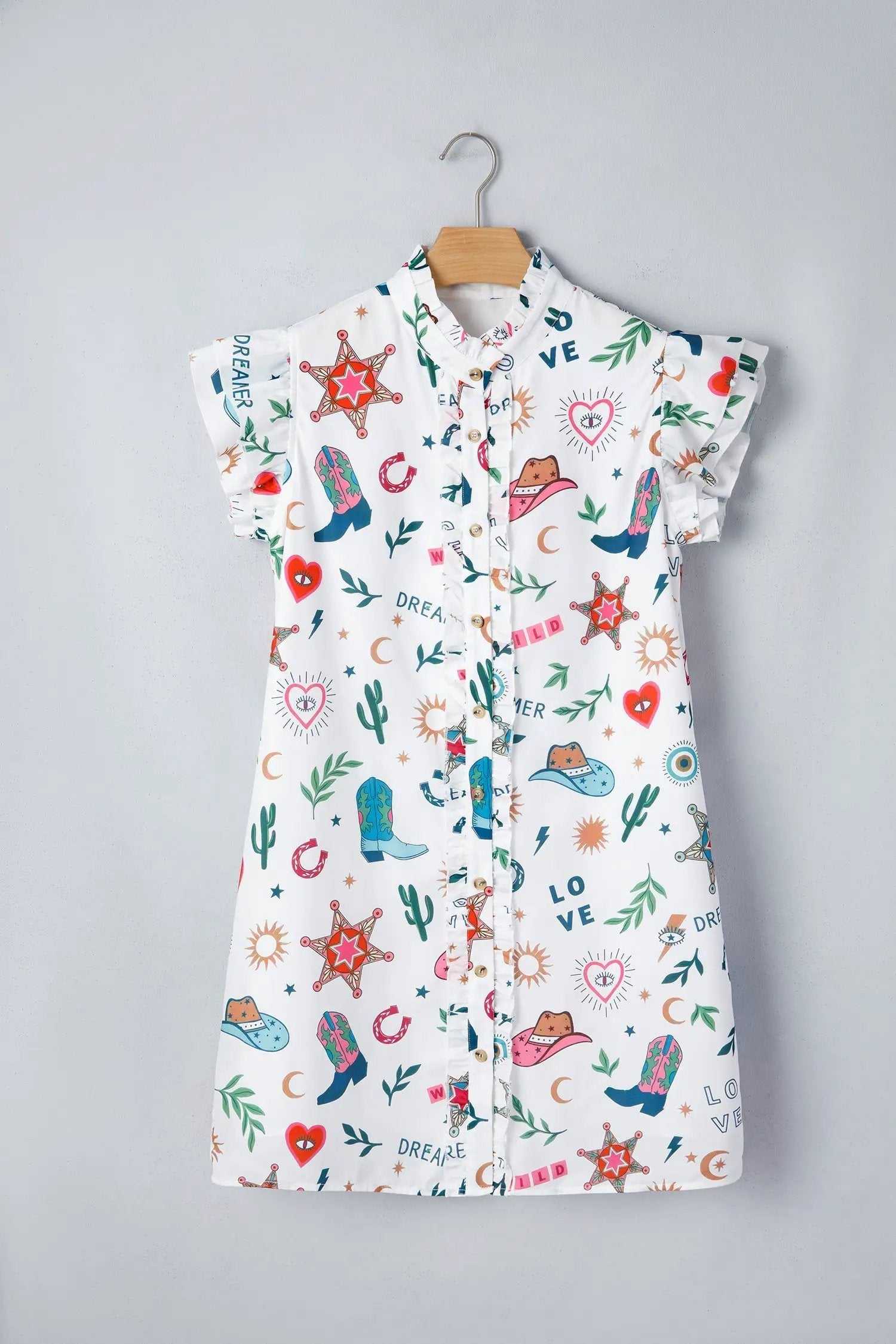  western print mini dress 