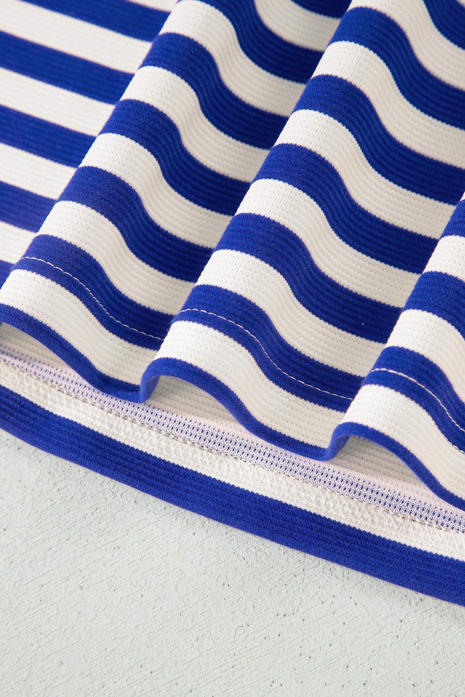  Textured stripe skort set 