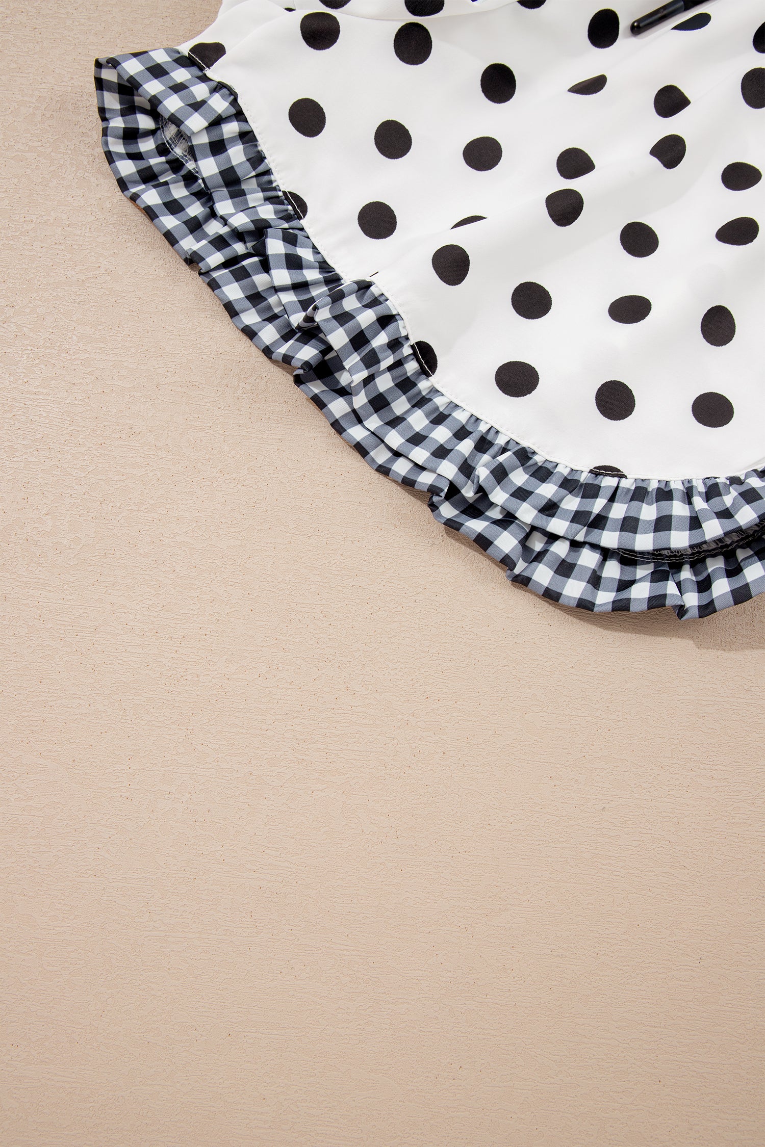 Polka Dot Contrast Ruffle Trim Shorts — women's everyday bottoms | J&H Apparel