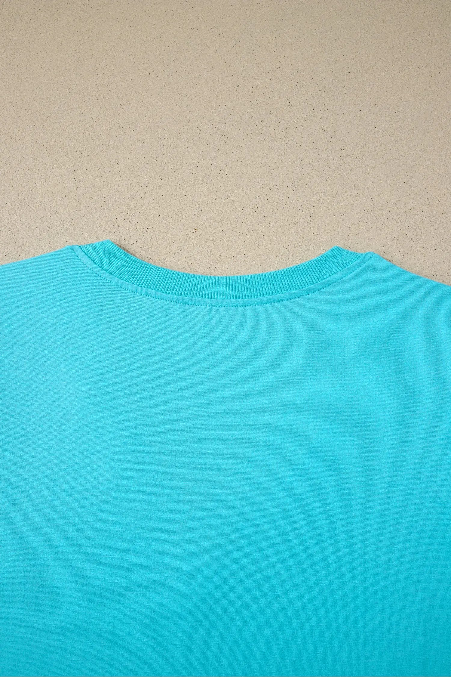 Dear-Lover Dropshipping Mint Green Solid Color V Neck Short Puff Sleeve Blouse - Blouses Tops/Blouses & Shirts
