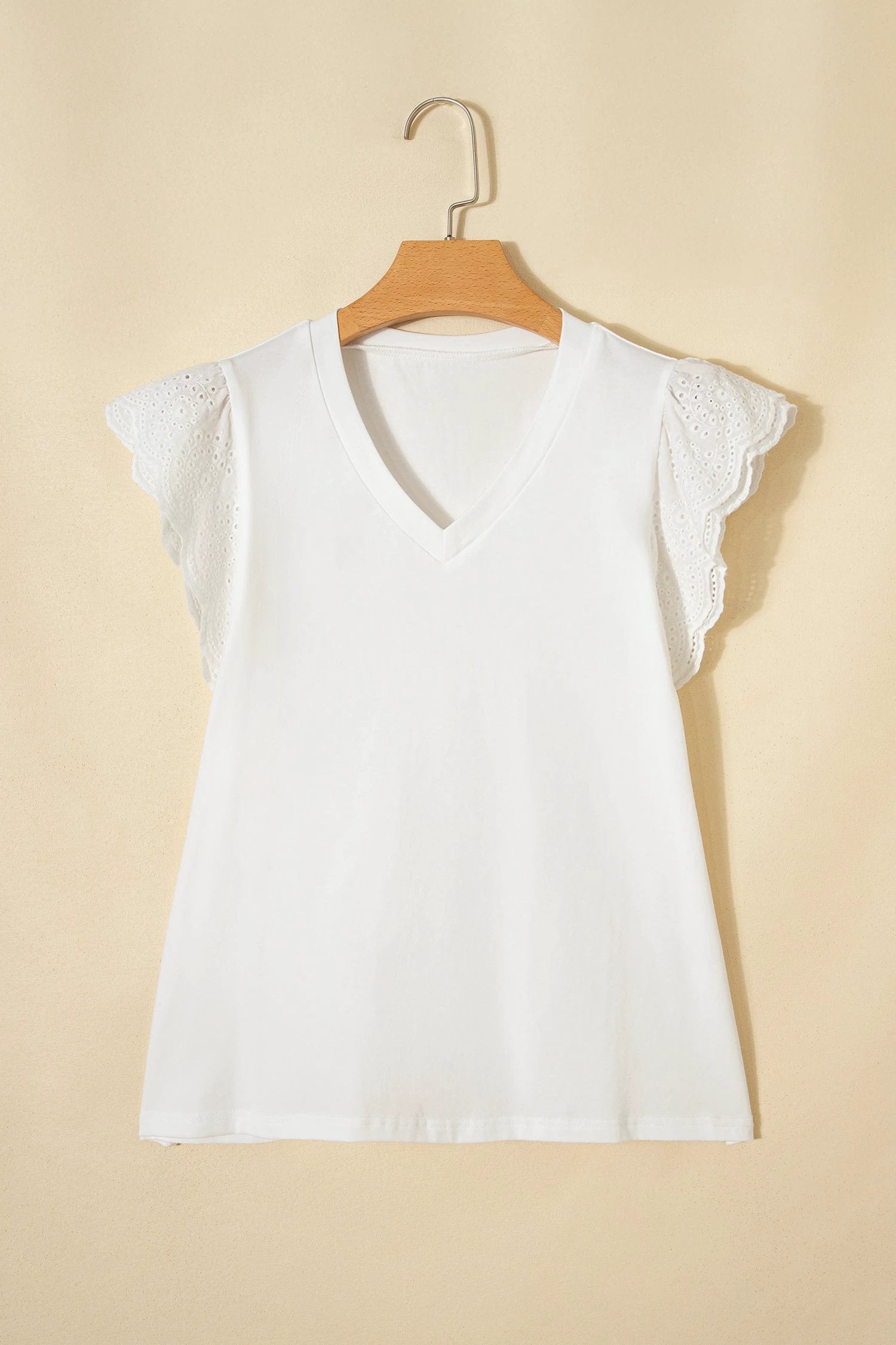 eyelet flutter sleeve tee