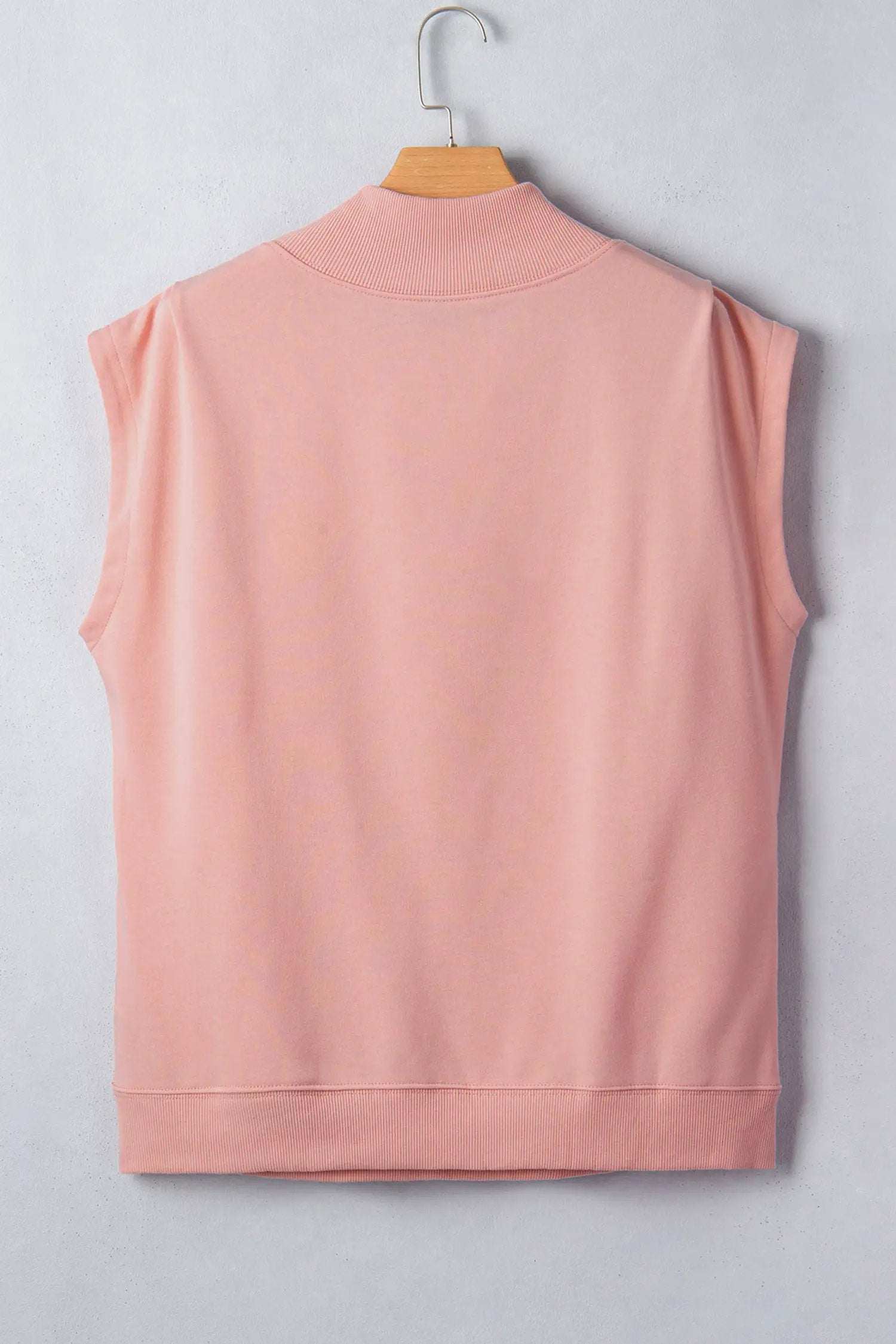 Dear-Lover Dropshipping Everyday Chic | High Neck Cap Sleeve Top Relaxed Fit Blouse - Blouses Tops/Tops & Tees