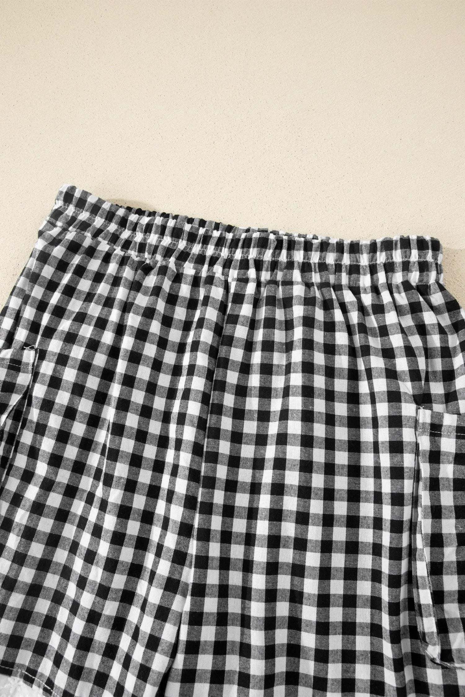 Gingham Lace Trim Shorts