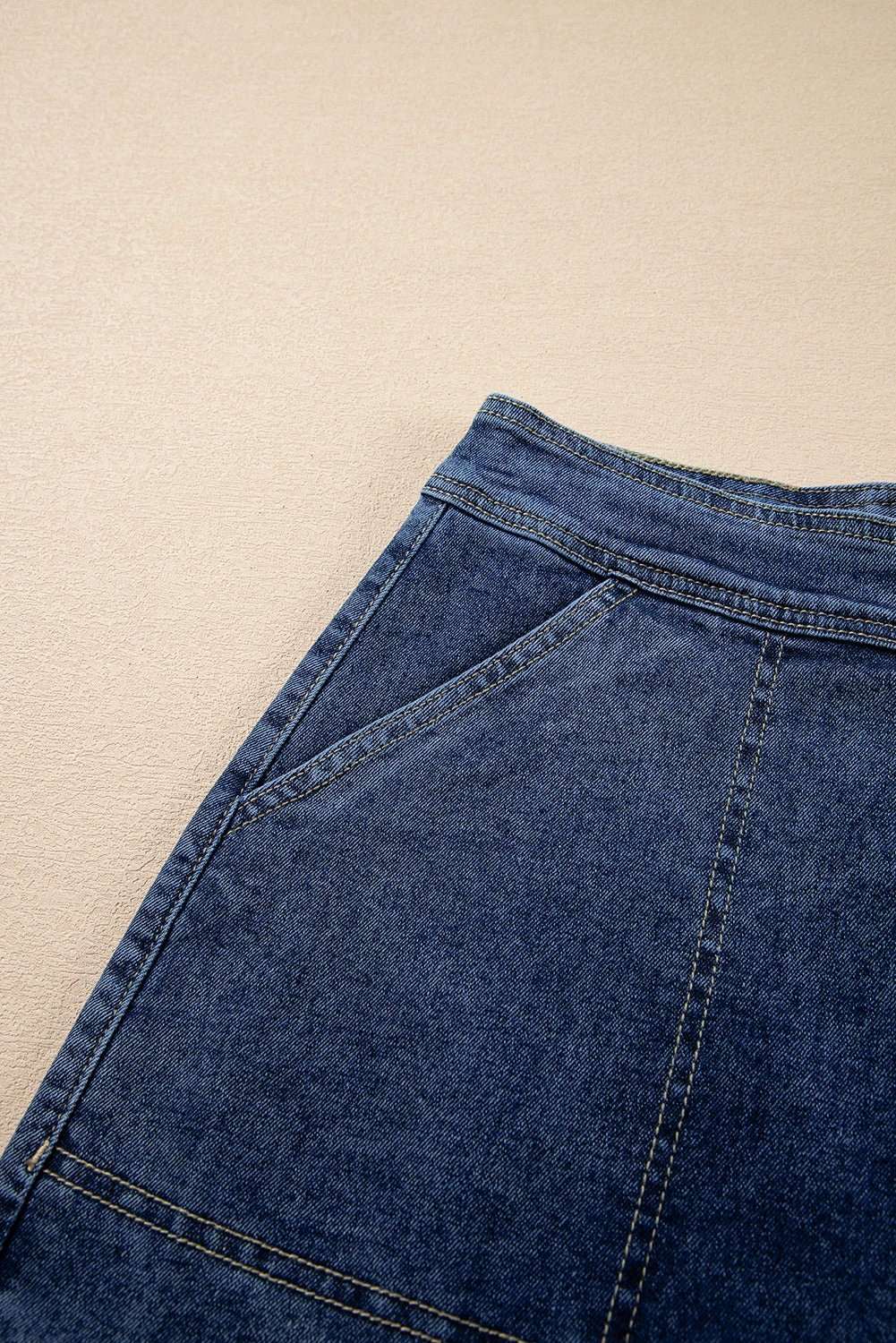 Mini Denim Skort faux-wrapped Cool Mom Energy denim skort