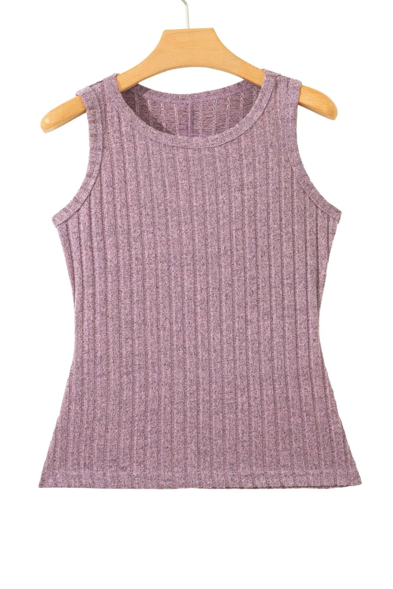 Ribbed Mineral Wash Tank Top slim fit cozy western casual top