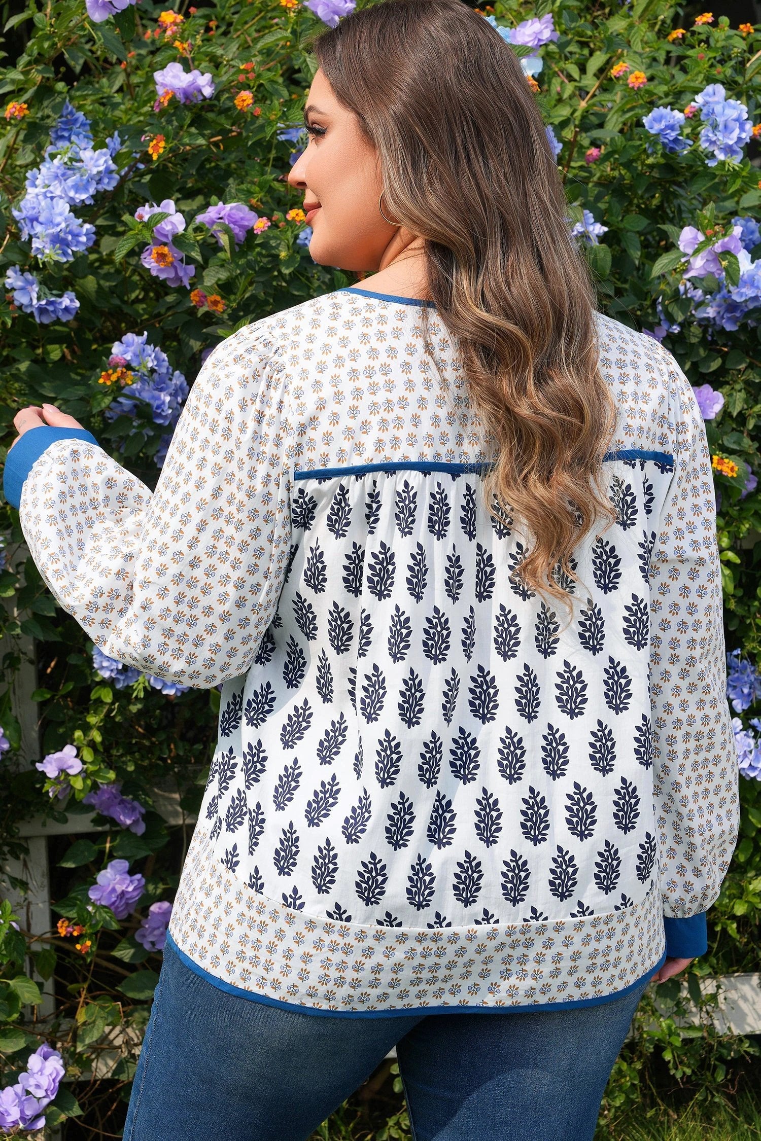 Plus Size Floral Blouse