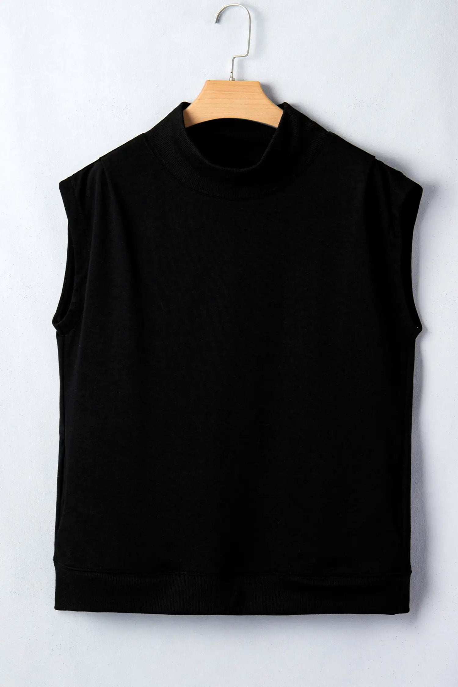 Dear-Lover Dropshipping Everyday Chic | High Neck Cap Sleeve Top Relaxed Fit Blouse - Blouses Tops/Tops & Tees