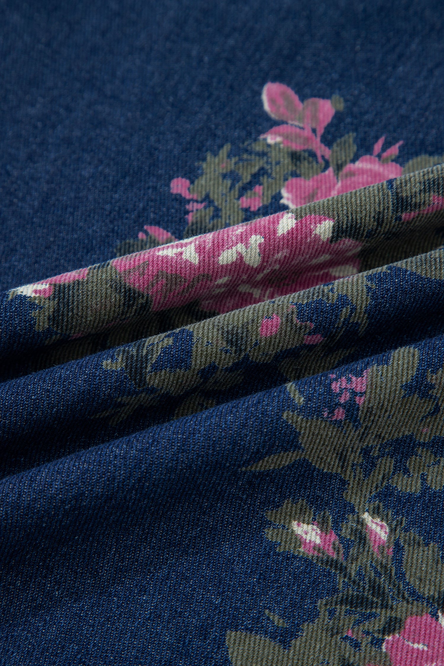 Floral Denim Jumpsuit