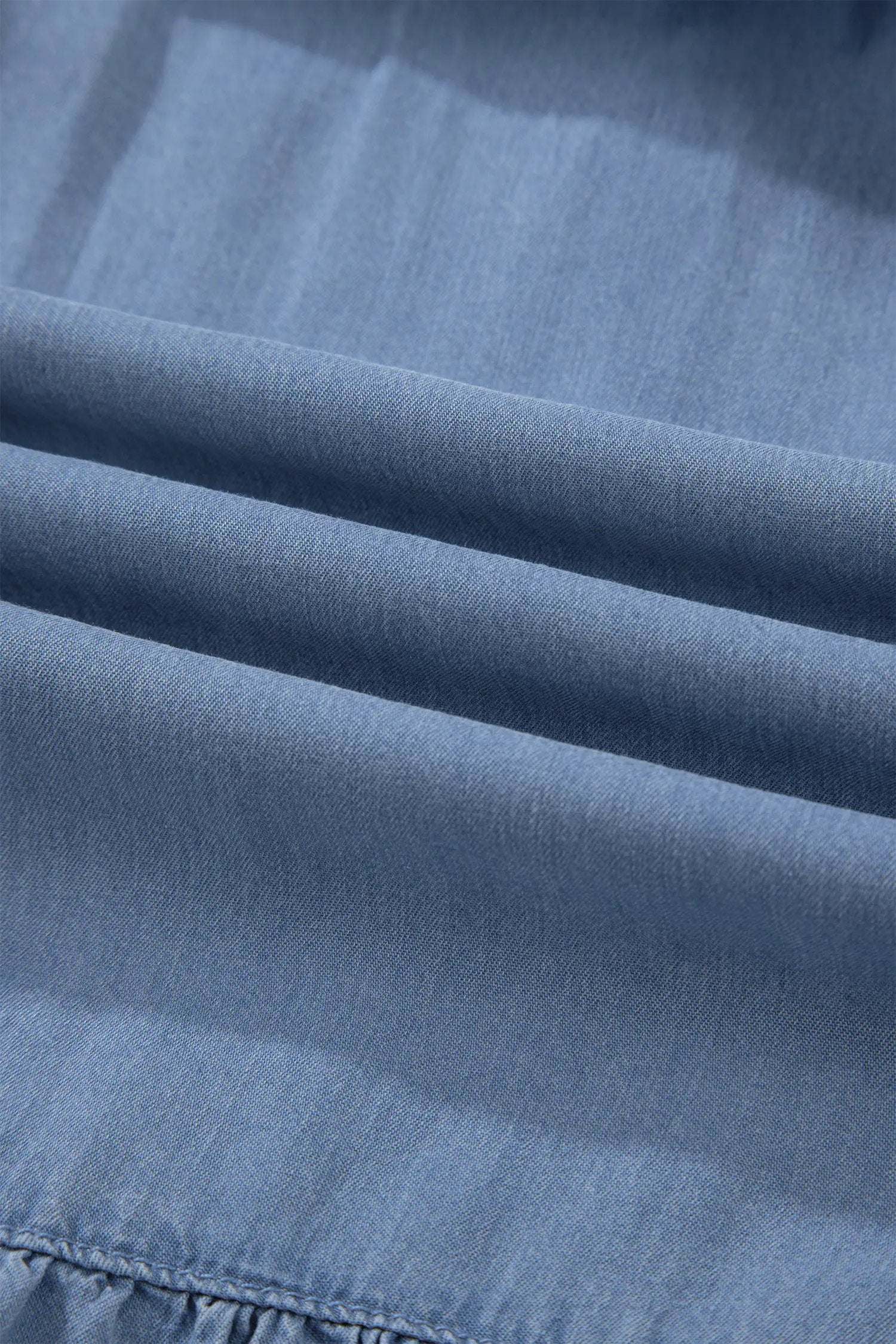Dear-Lover Dropshipping Western Boho Glow | Denim Maxi Skirt With Elastic Waist, Tiered Ruffles And Flared Hem - Skirts Bottoms/Skirts & Petticoat