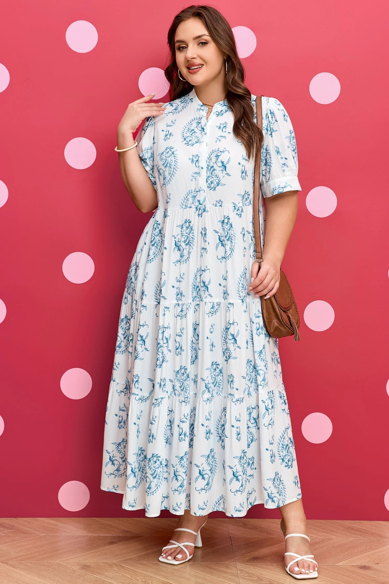  Plus Size Boho Maxi Dress 