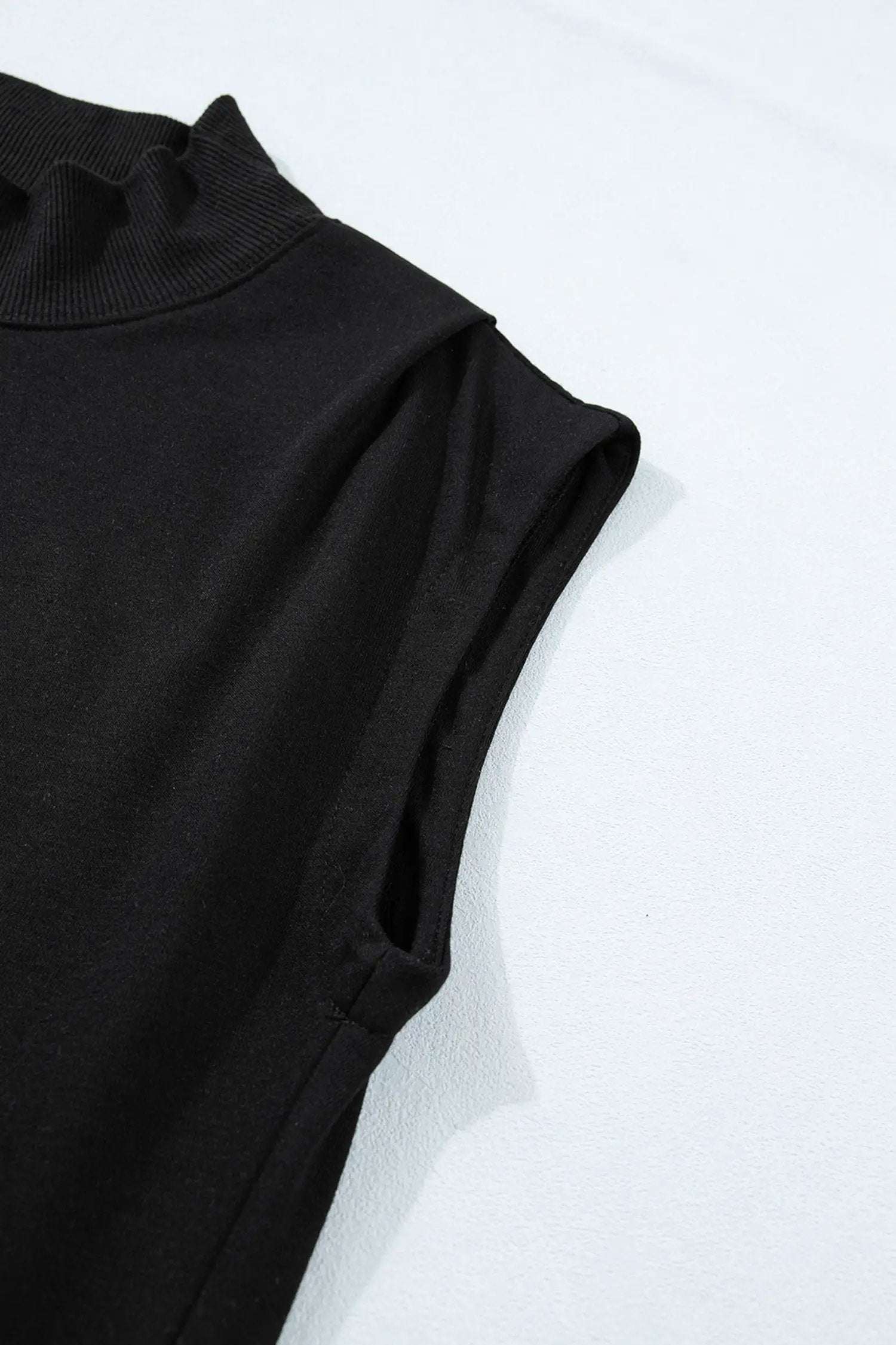 Dear-Lover Dropshipping Everyday Chic | High Neck Cap Sleeve Top Relaxed Fit Blouse - Blouses Tops/Tops & Tees