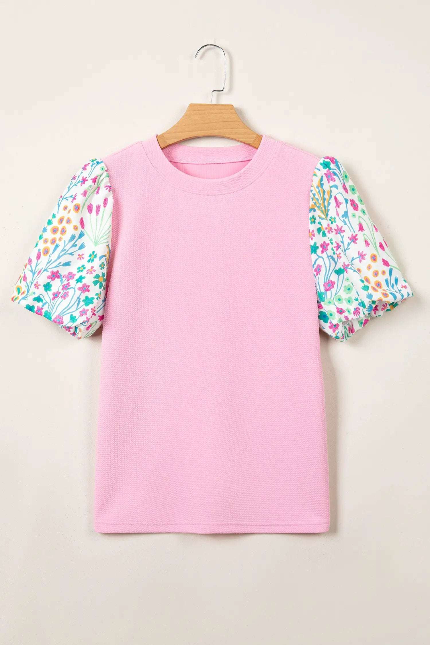 Dear-Lover Dropshipping Floral Bubble Sleeve Blouse - Blouses Tops/Blouses & Shirts