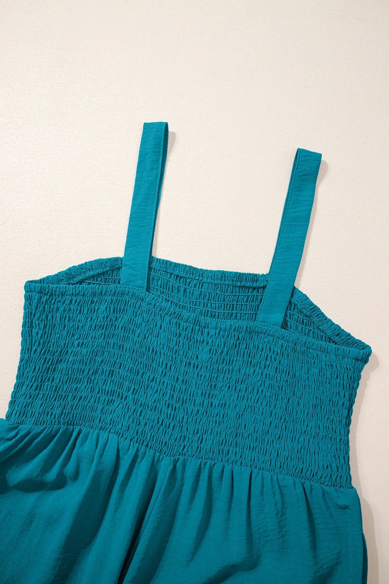 Smocked Square Neck Jumpsuit