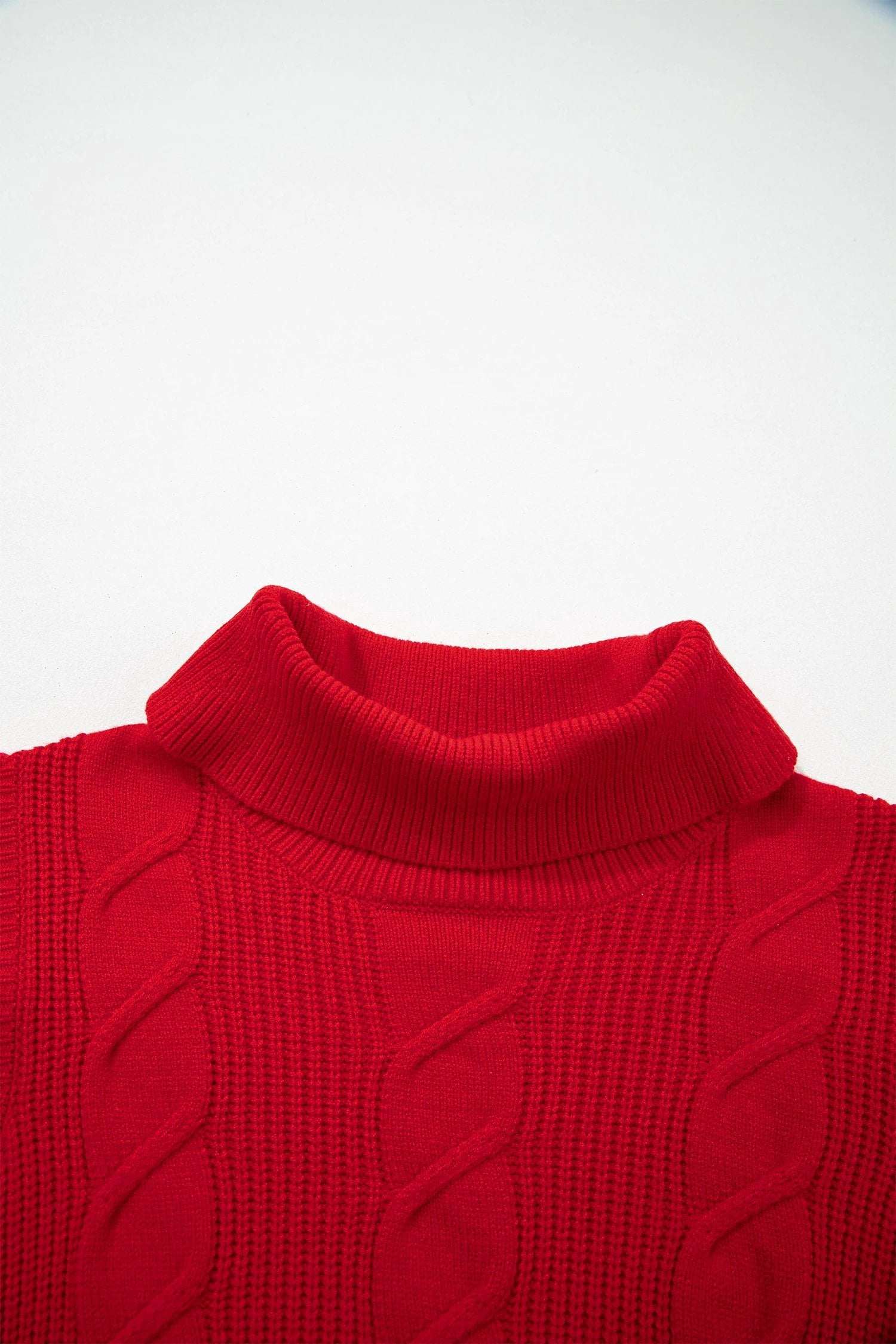 jet stream cable knit turtleneck sweater for women casual everyday outfit