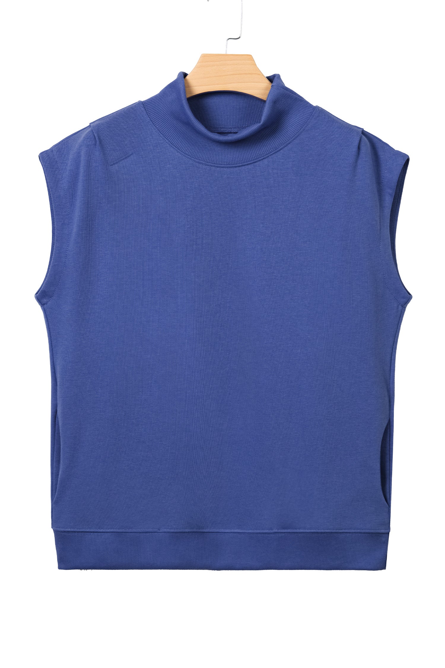 Everyday Chic | High Neck Cap Sleeve Top Relaxed Fit Blouse