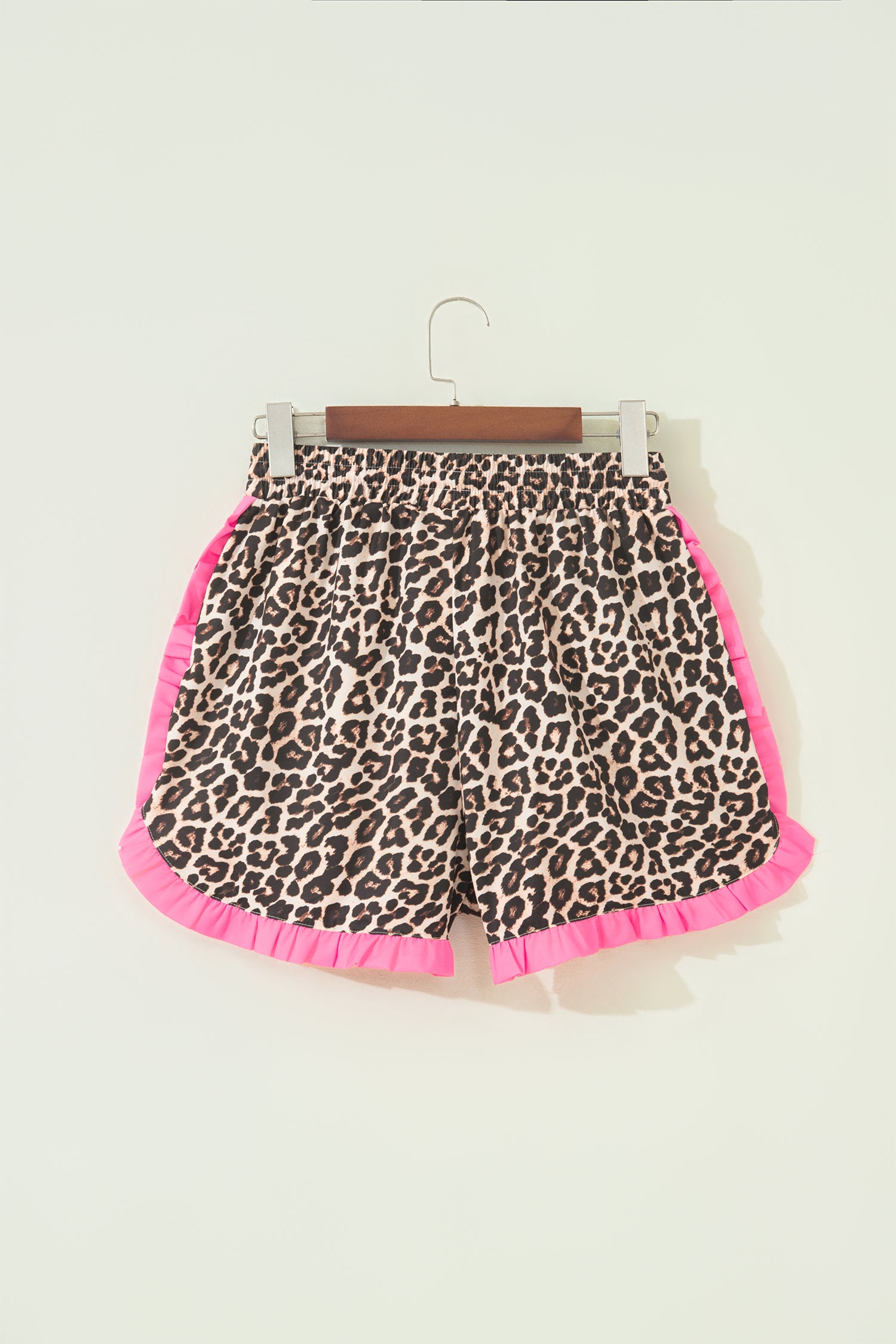 Polka Dot Contrast Ruffle Trim Shorts — women's everyday bottoms | J&H Apparel
