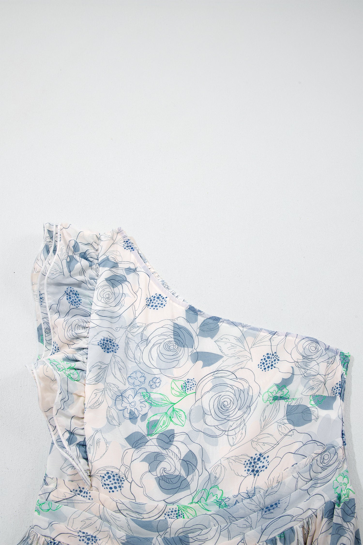 Floral Print Ruffled One Shoulder Maxi Dress — everyday dress for women | J&H Apparel