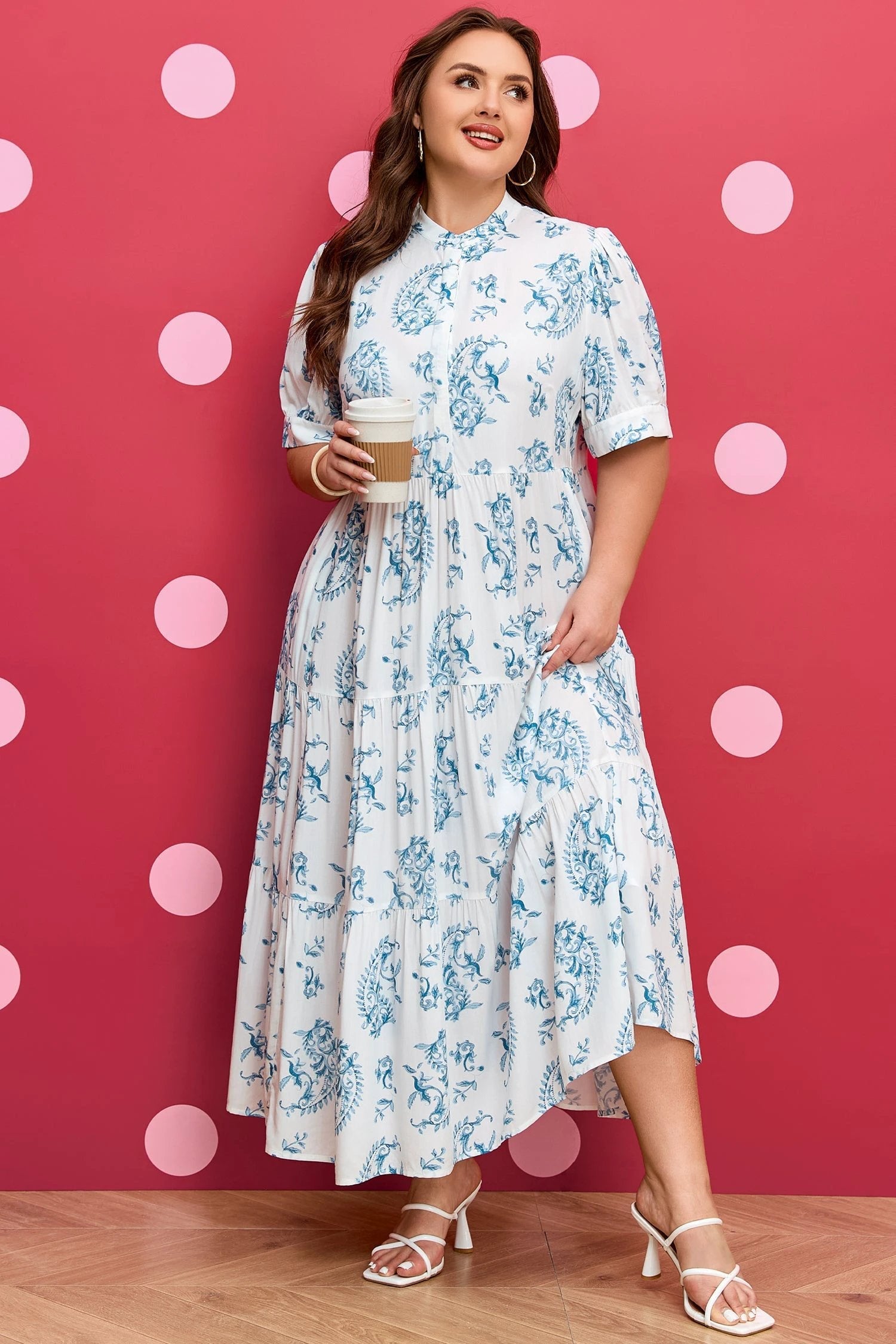  Plus Size Boho Maxi Dress 