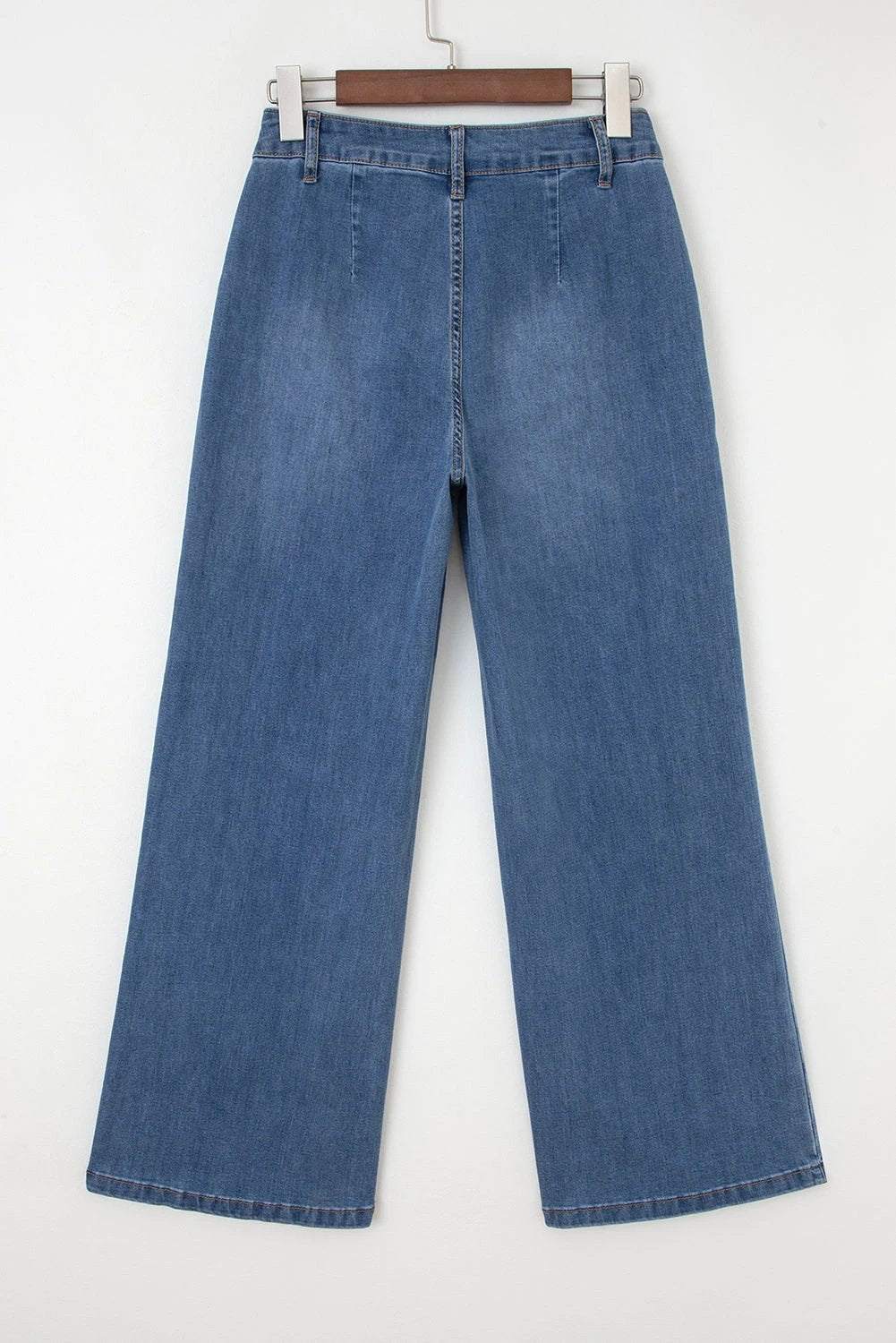 wide leg button jeans for women casual everyday outfit