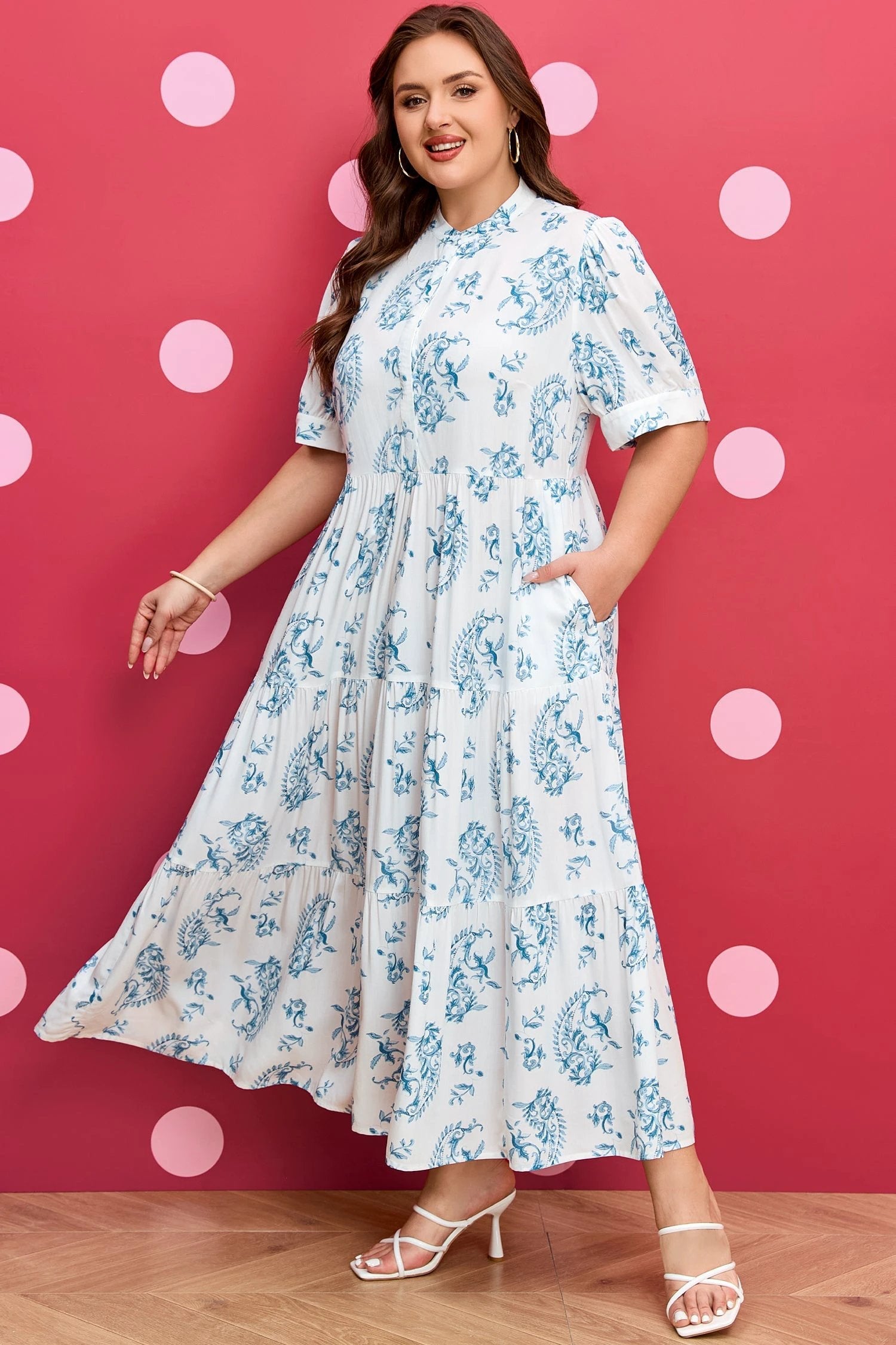  Plus Size Boho Maxi Dress 