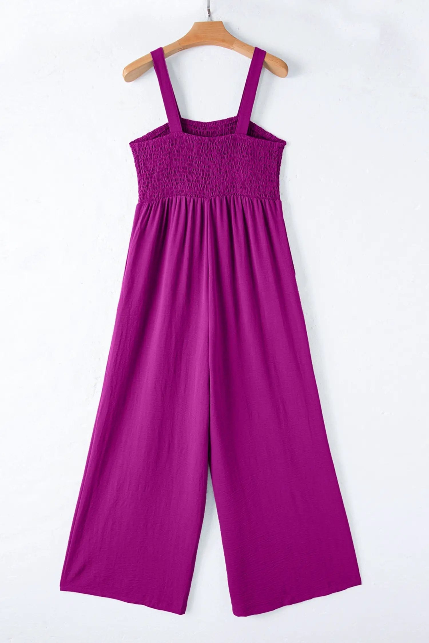 Smocked Square Neck Jumpsuit