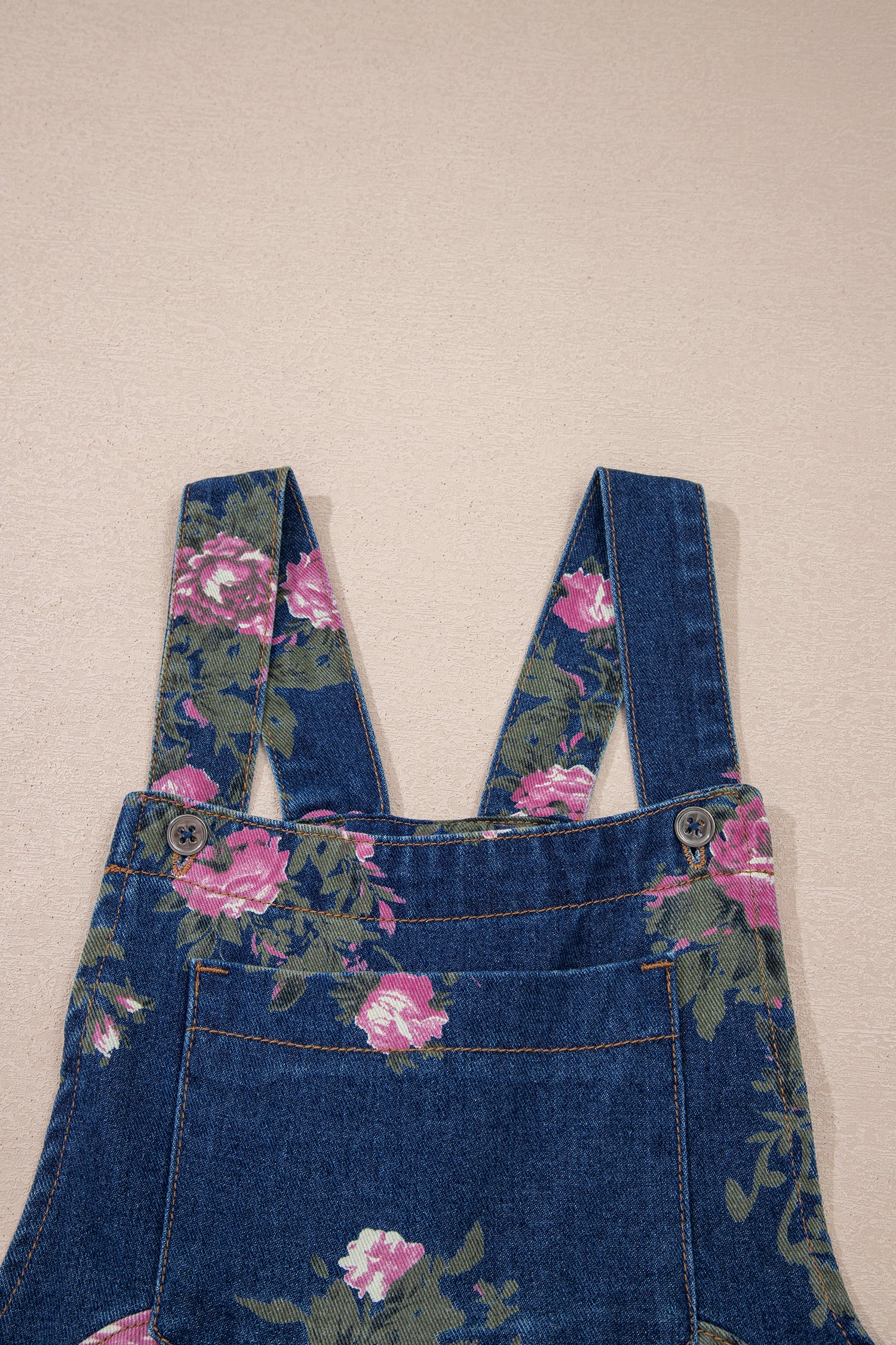 Floral Denim Jumpsuit