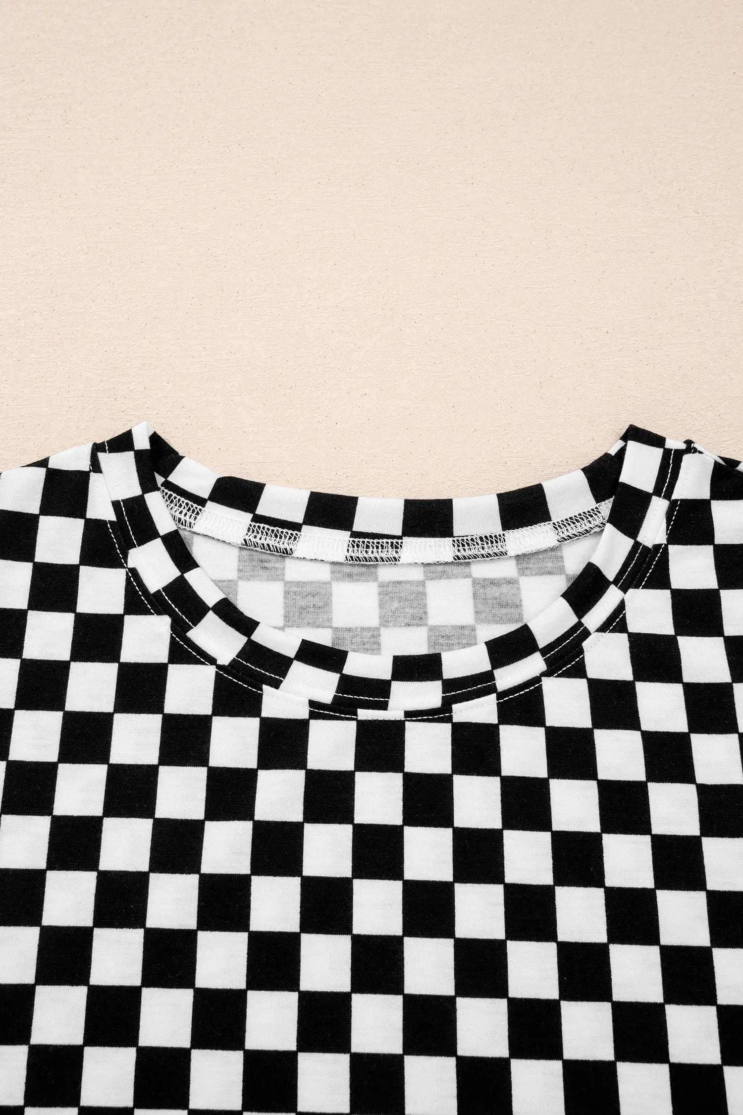 Checkered two-piece outfit set