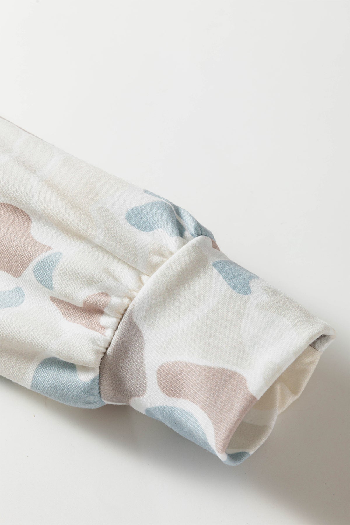 Camouflage Print Relaxed Drawstring Hoodie