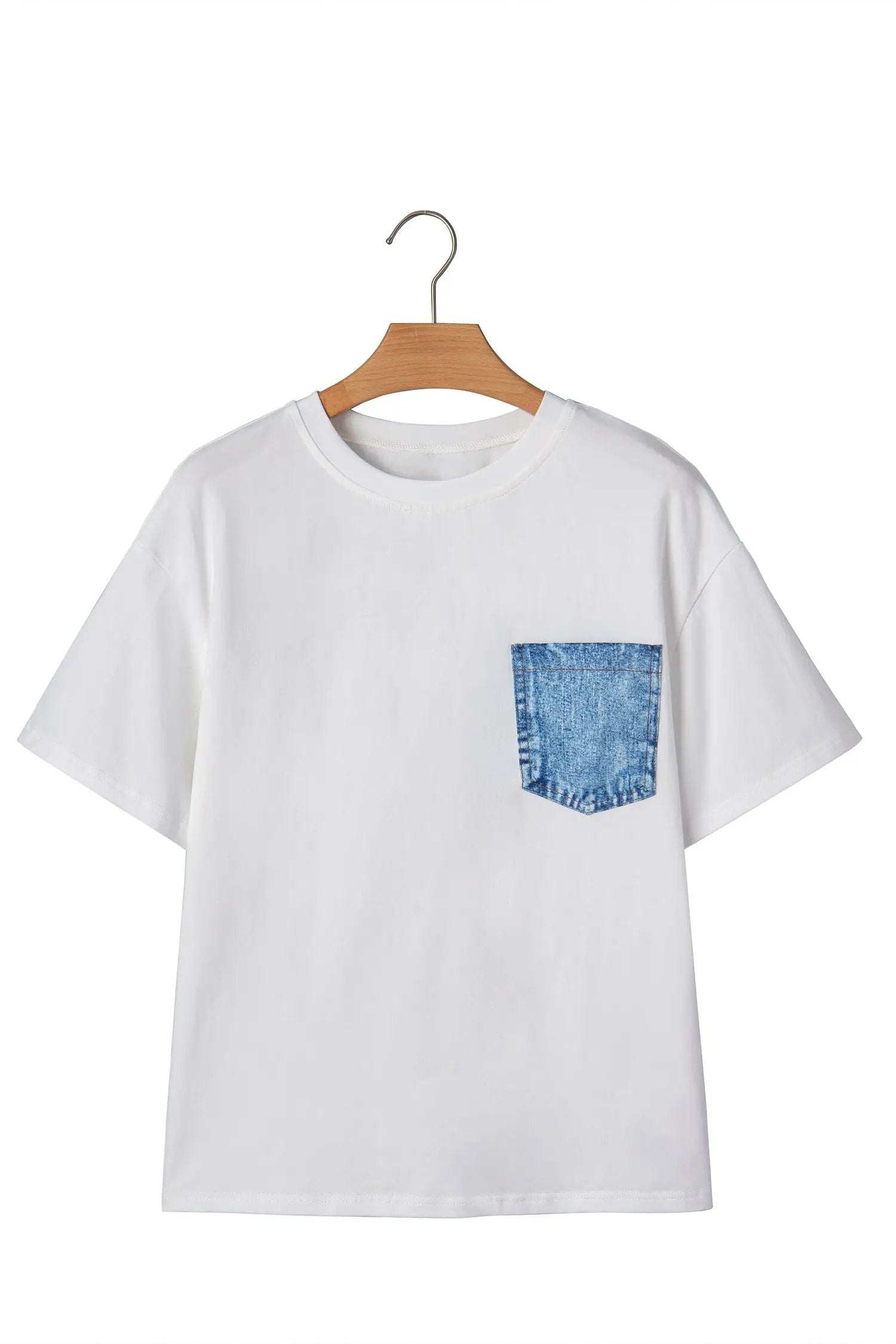 color block patch pocket tee