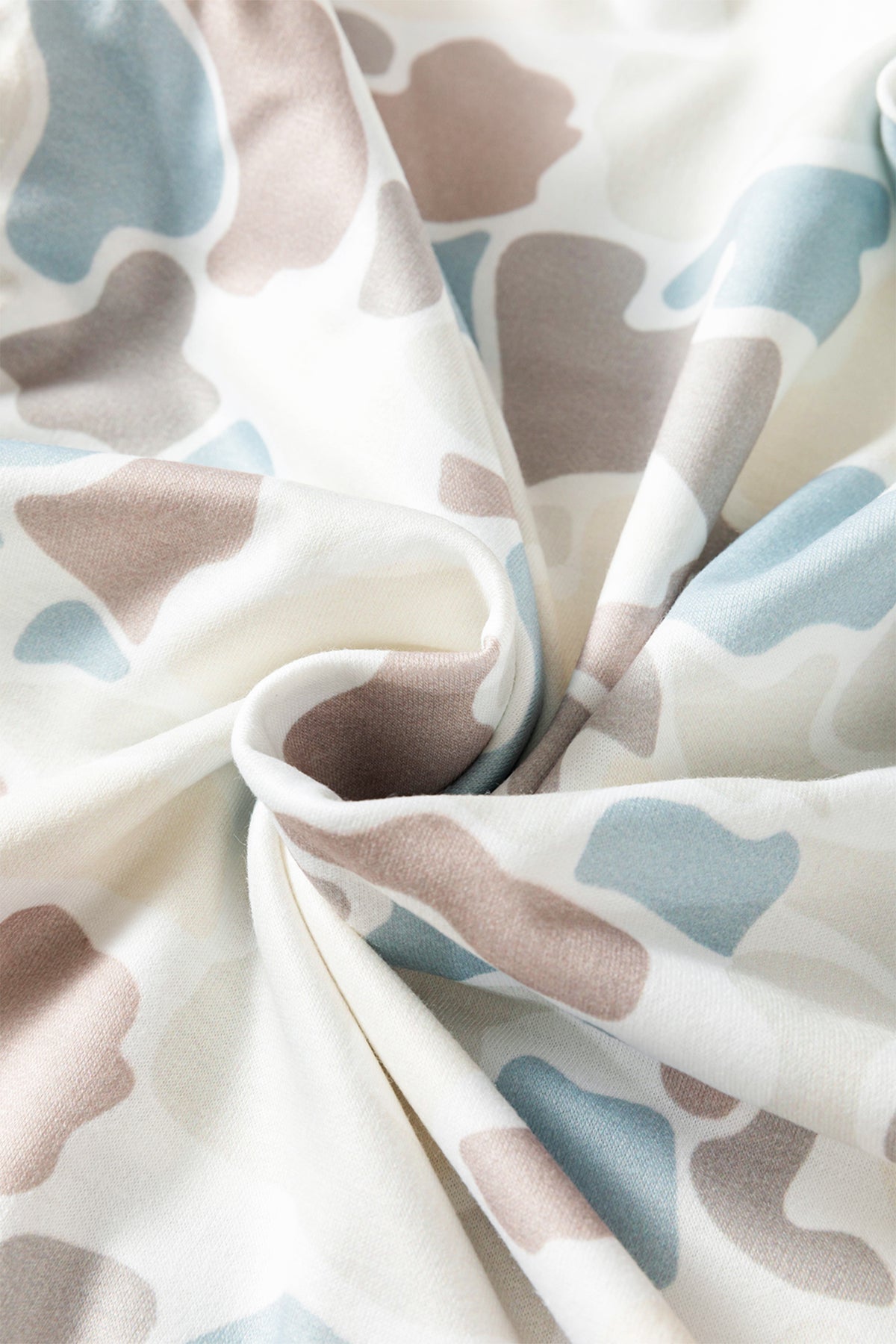 Camouflage Print Relaxed Drawstring Hoodie