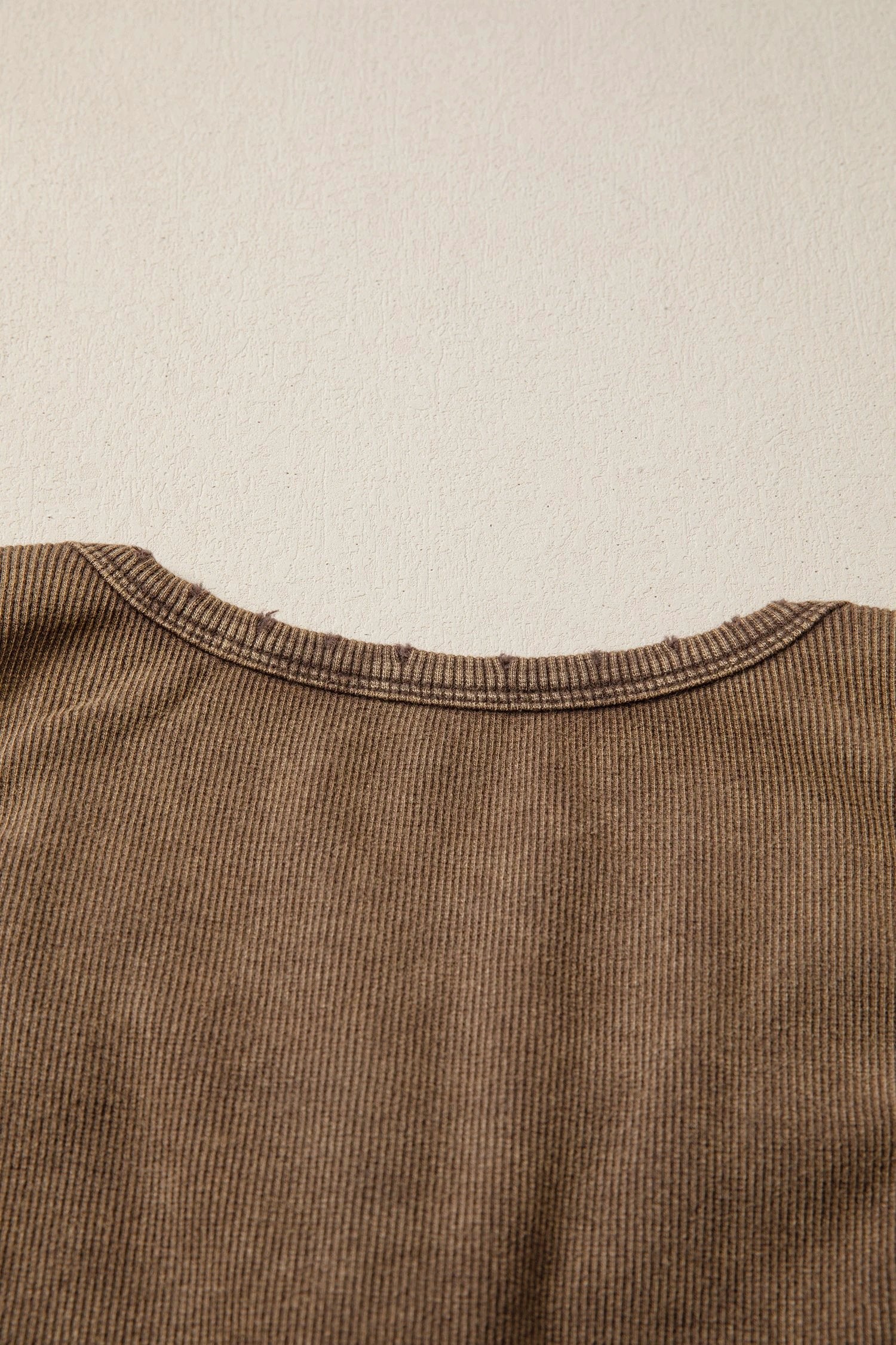 coffee vintage distressed ribbed mineral wash tank top for women casual everyday outfit