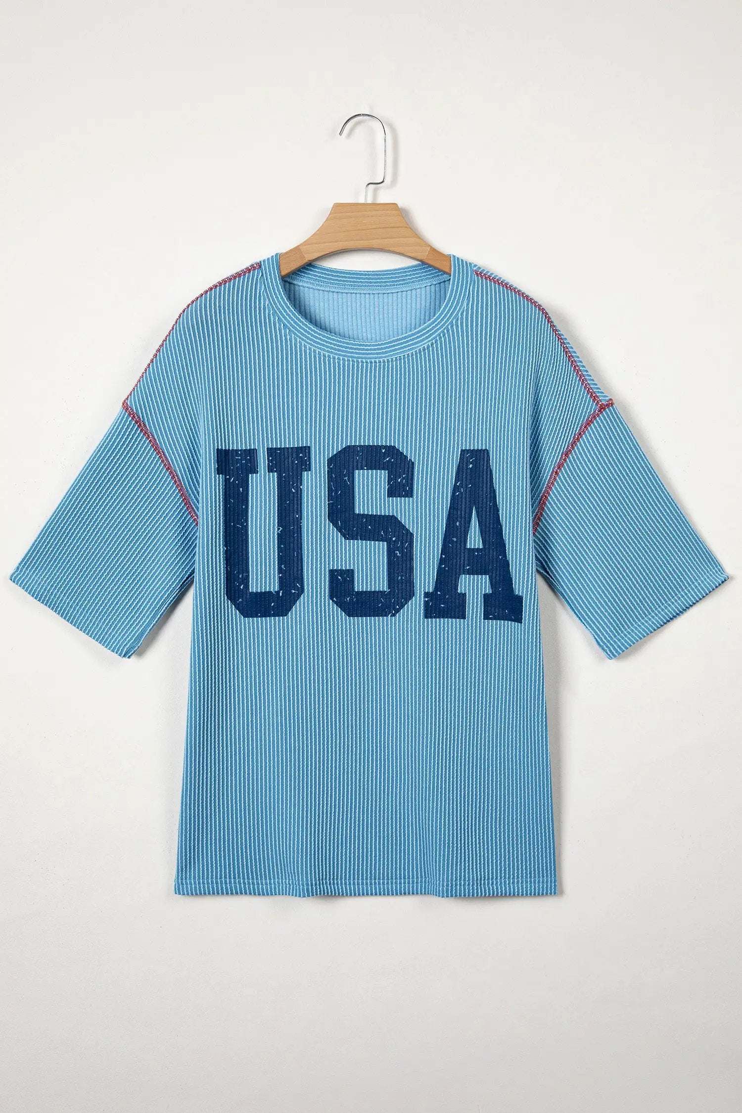 Oversized USA Graphic Ribbed Tee