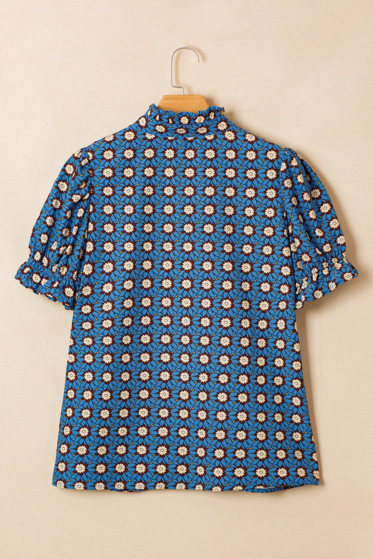 retro floral blouse