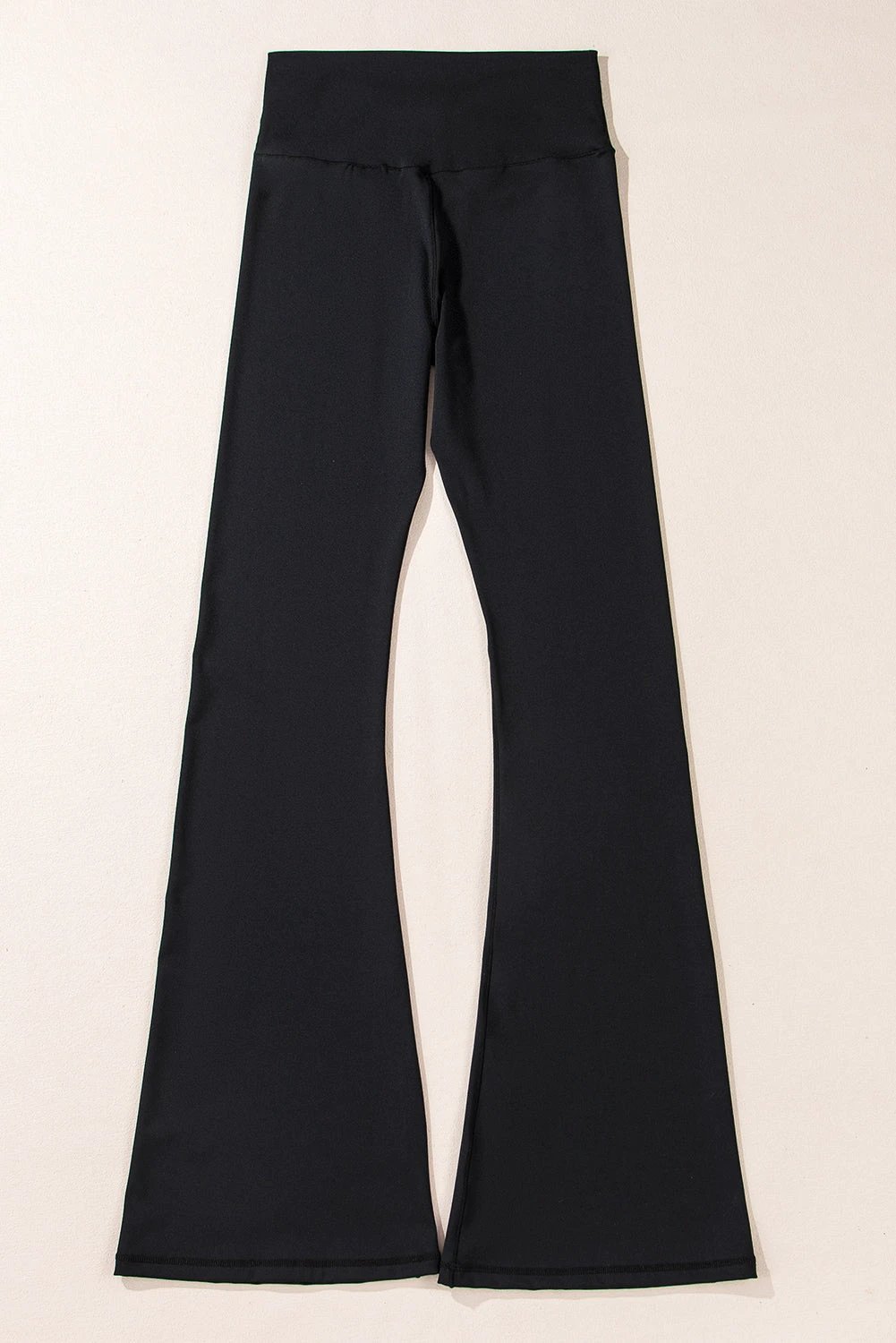 black v shape high waist flared leggings for women casual everyday outfit