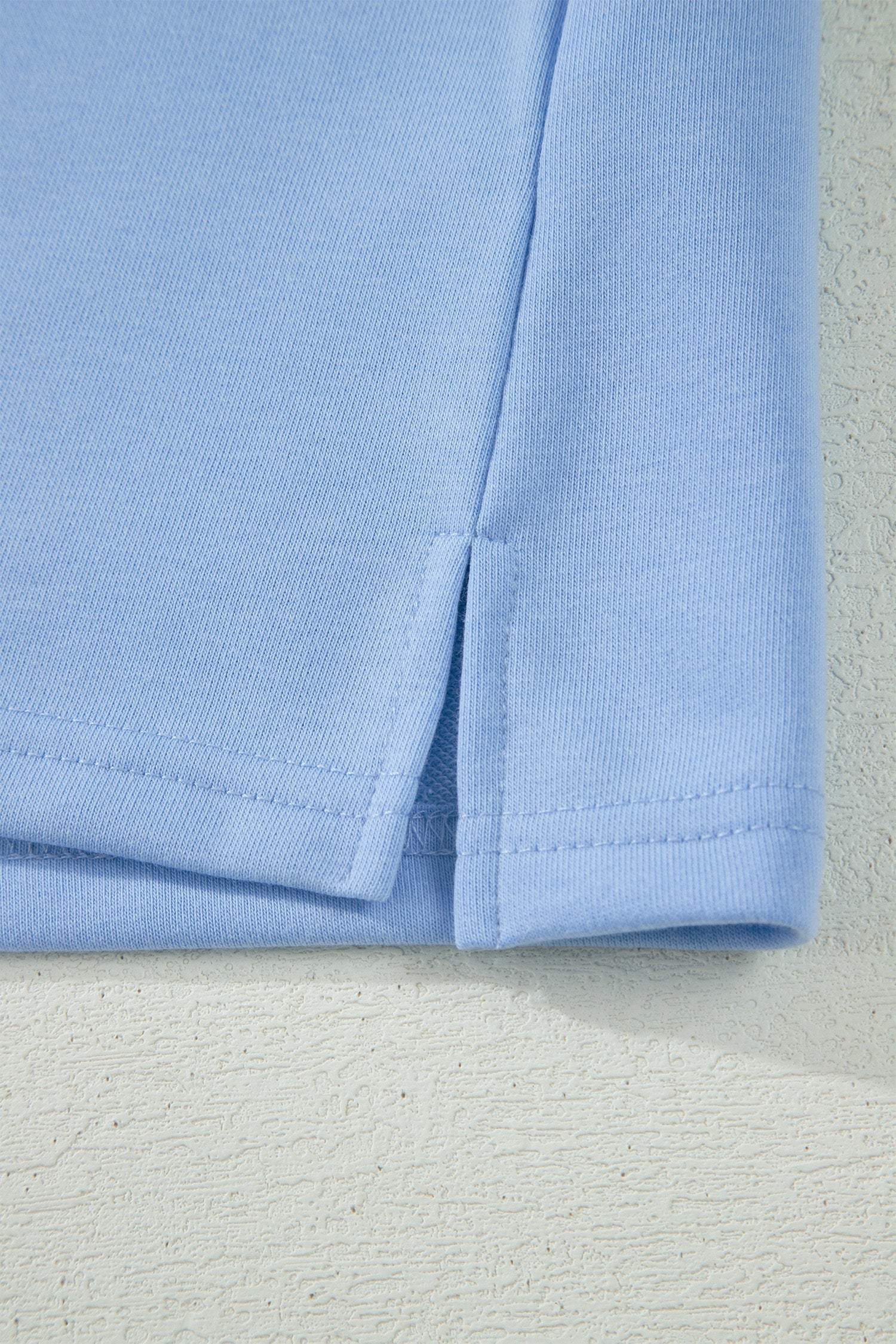 Loose Polo Tee Short Set with elastic waist shorts vacation outfit