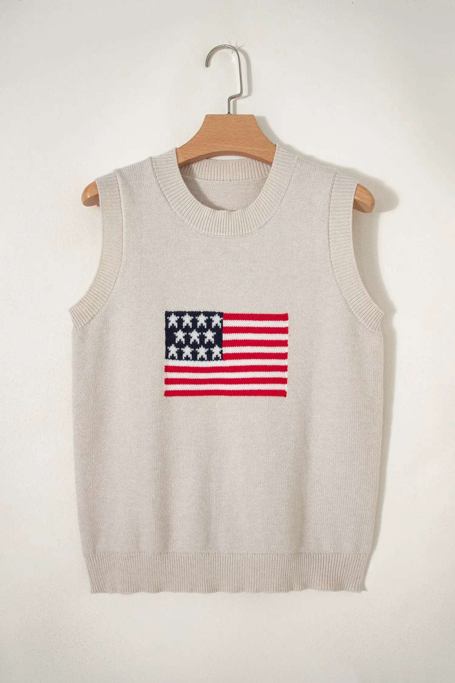 J&H Apparel Comfy Favorite | American Flag Sleeveless Sweater - Sweaters Sweaters & Cardigans/Sweater Vests