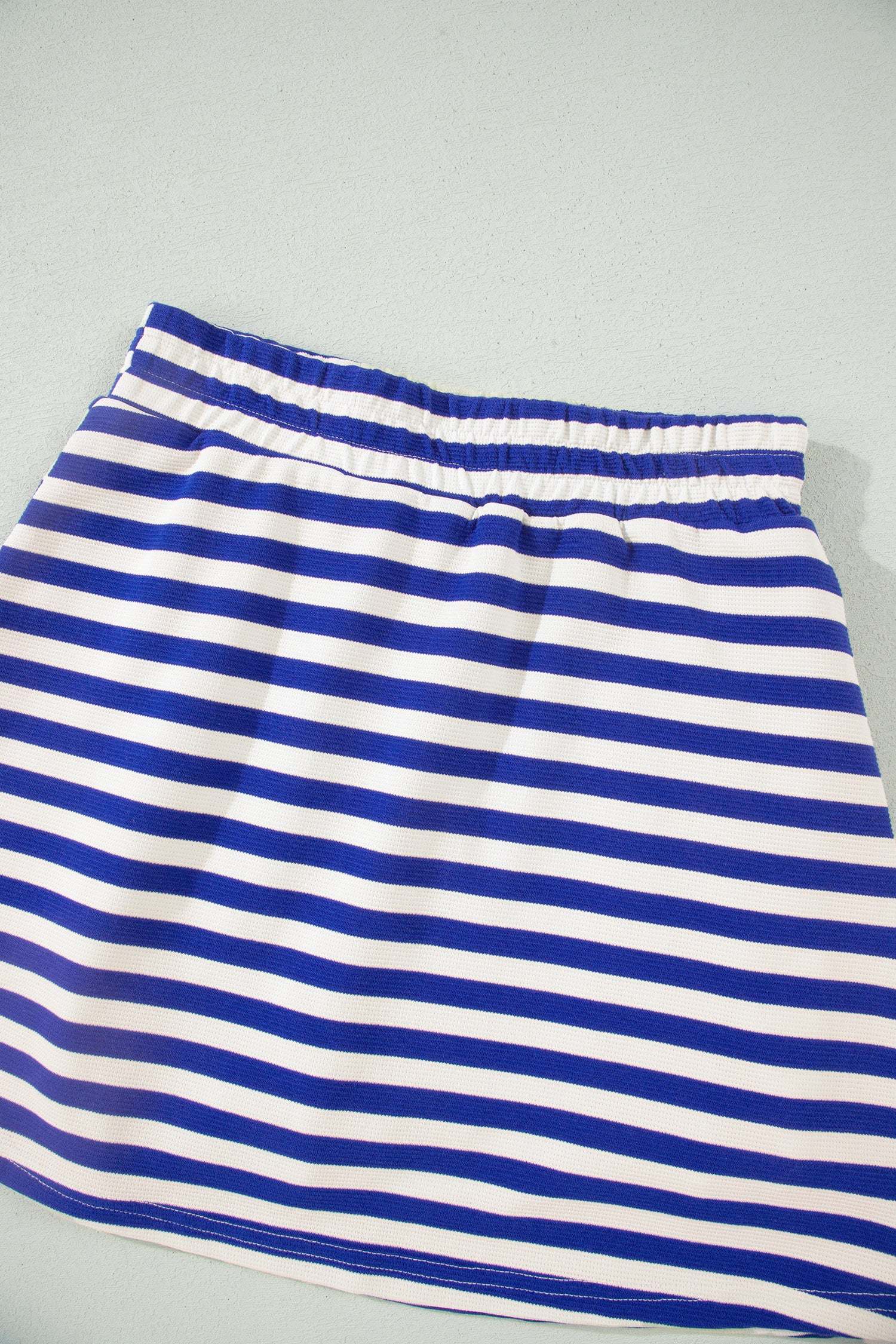  Textured stripe skort set 