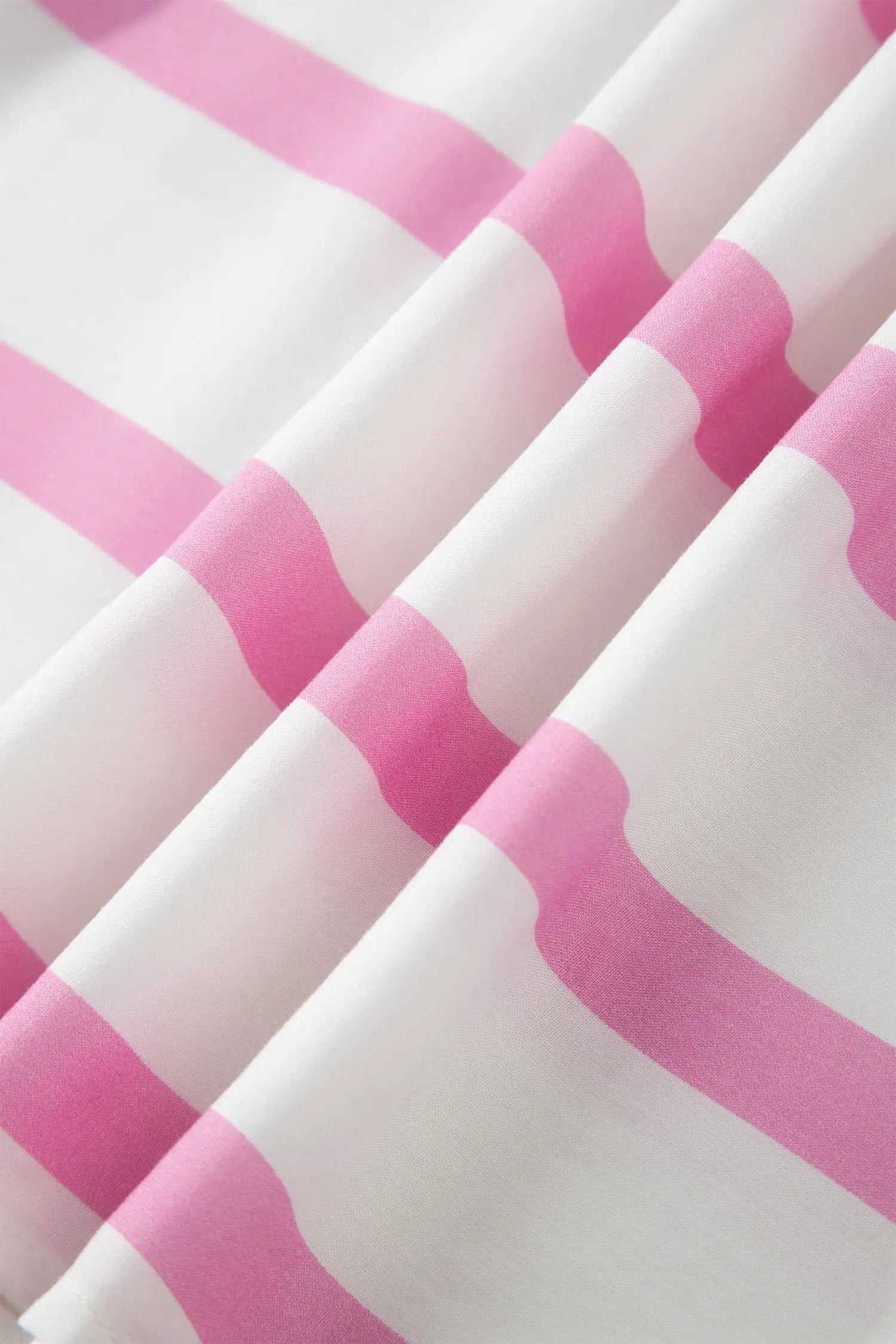 Stripe Ricrac Trim Maxi Dress with notched neck and half sleeves