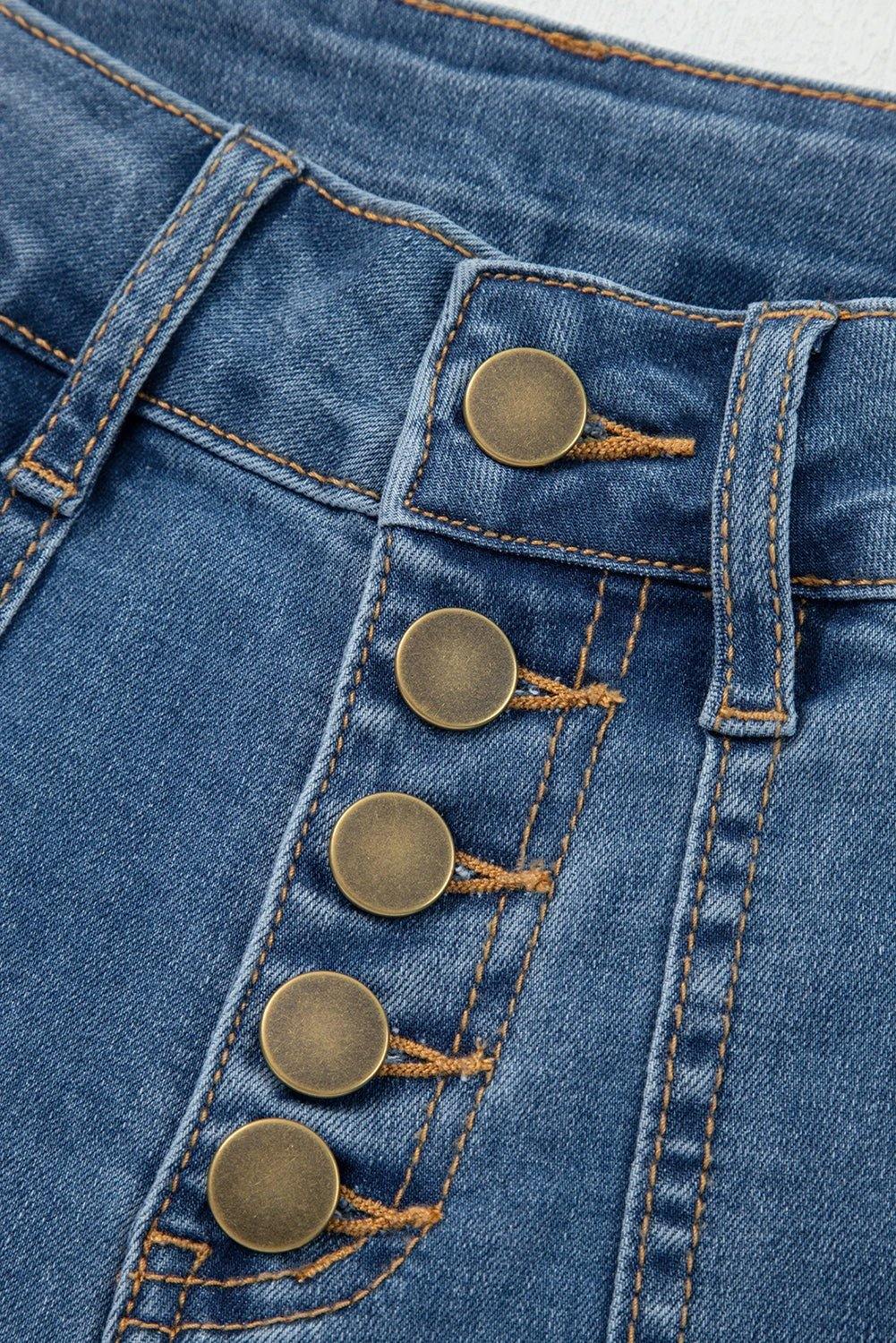 wide leg button jeans for women casual everyday outfit