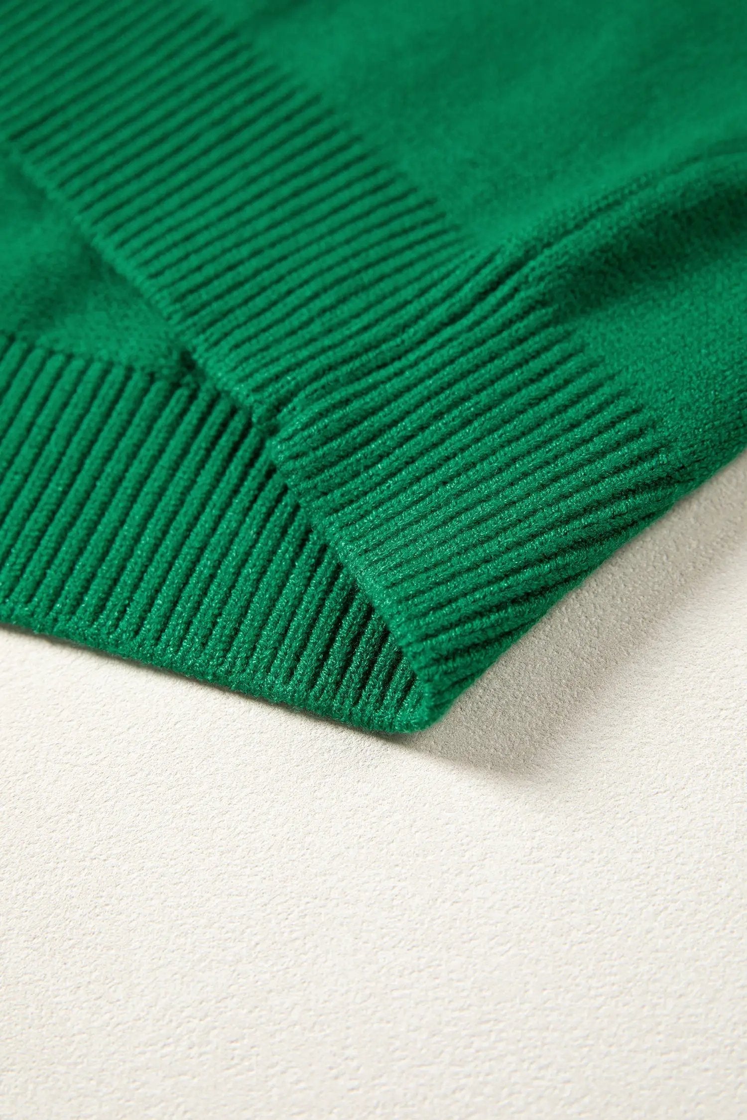 Bright green Western horseshoes ribbed mock neck short sleeve knit sweater with pink embroidery