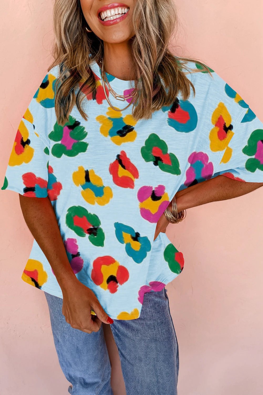 Color Pop Leopard Print Tee