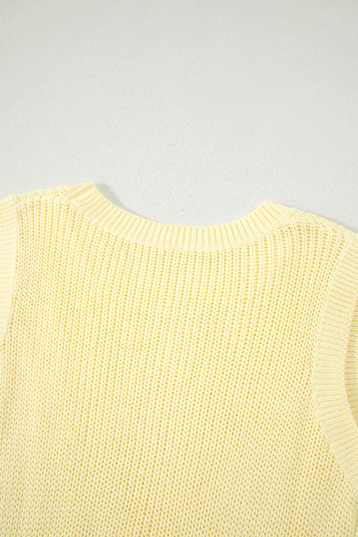 Knot Back Cropped Knit Tank Top | Pastel Yellow Summer Style