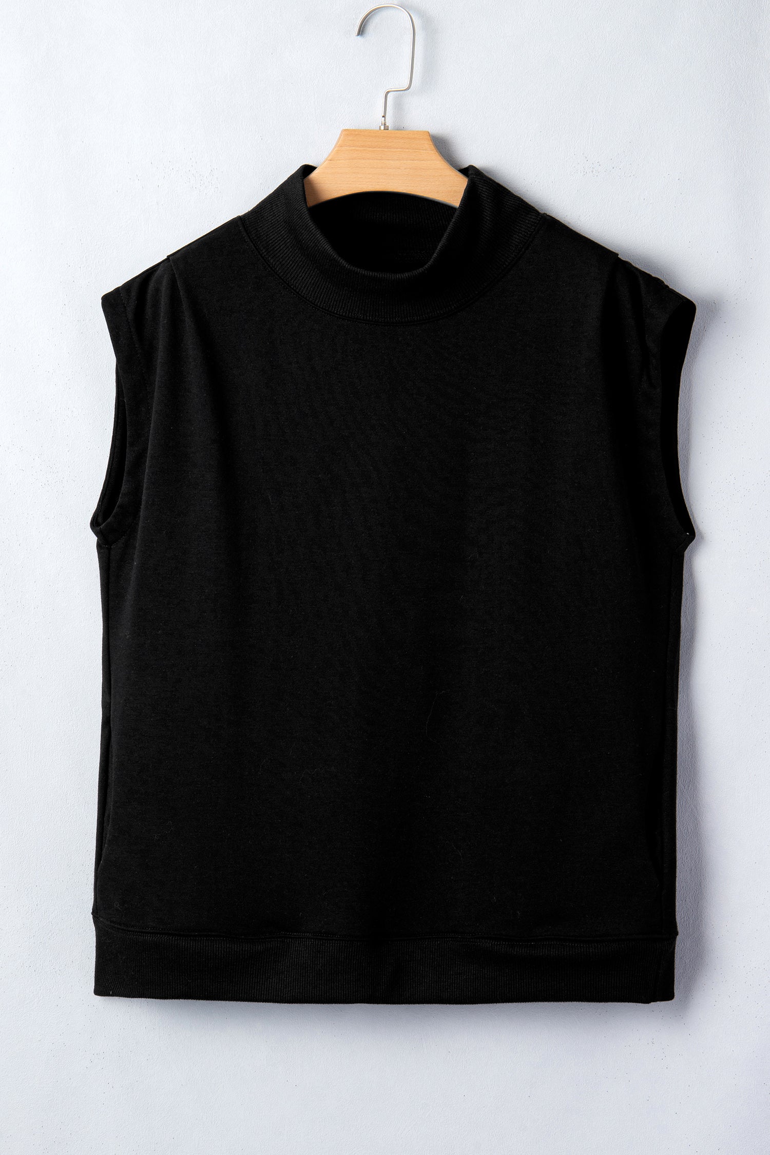 Everyday Chic | High Neck Cap Sleeve Top Relaxed Fit Blouse